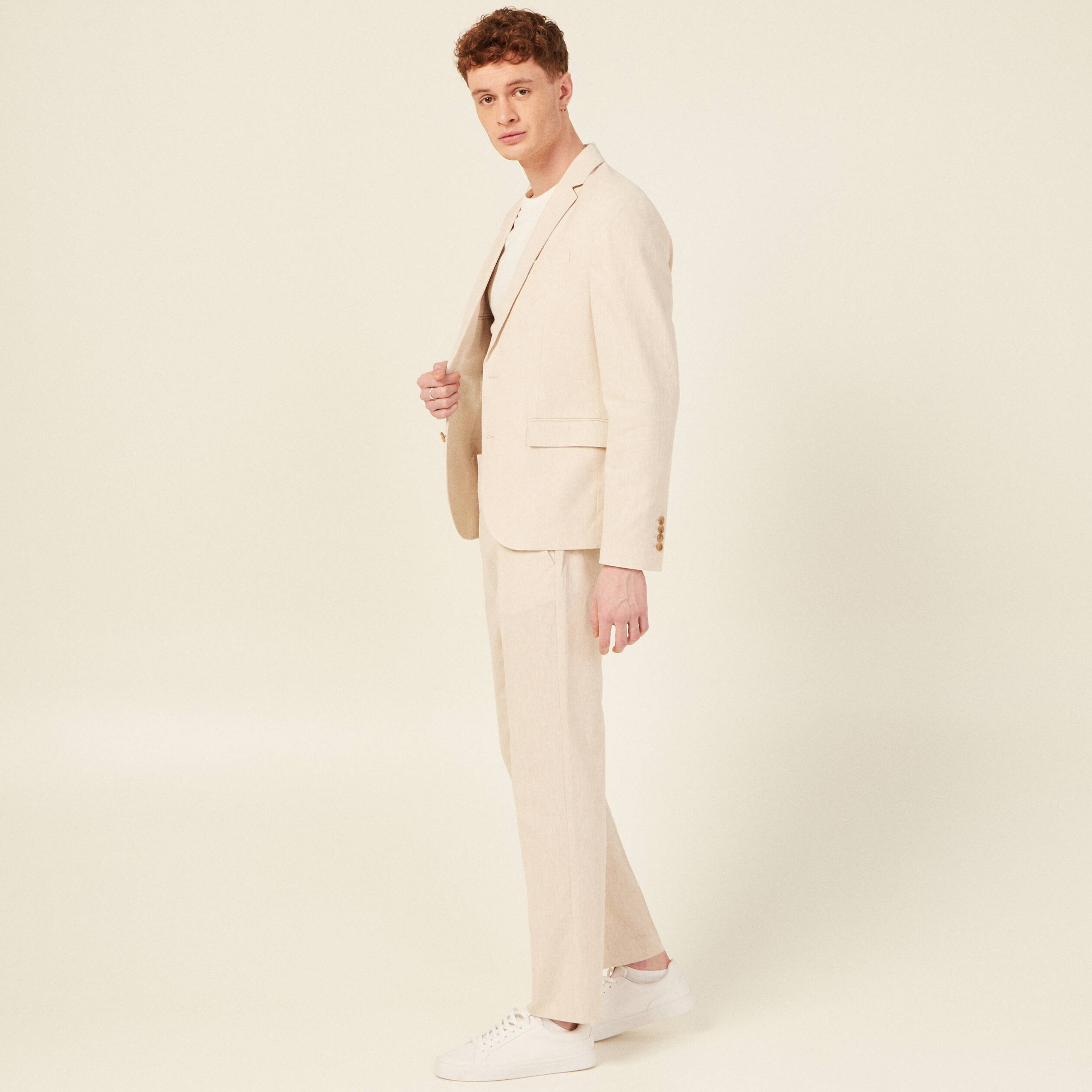 veste blazer boutonnee beige homme Veste blazer boutonnée beige homme