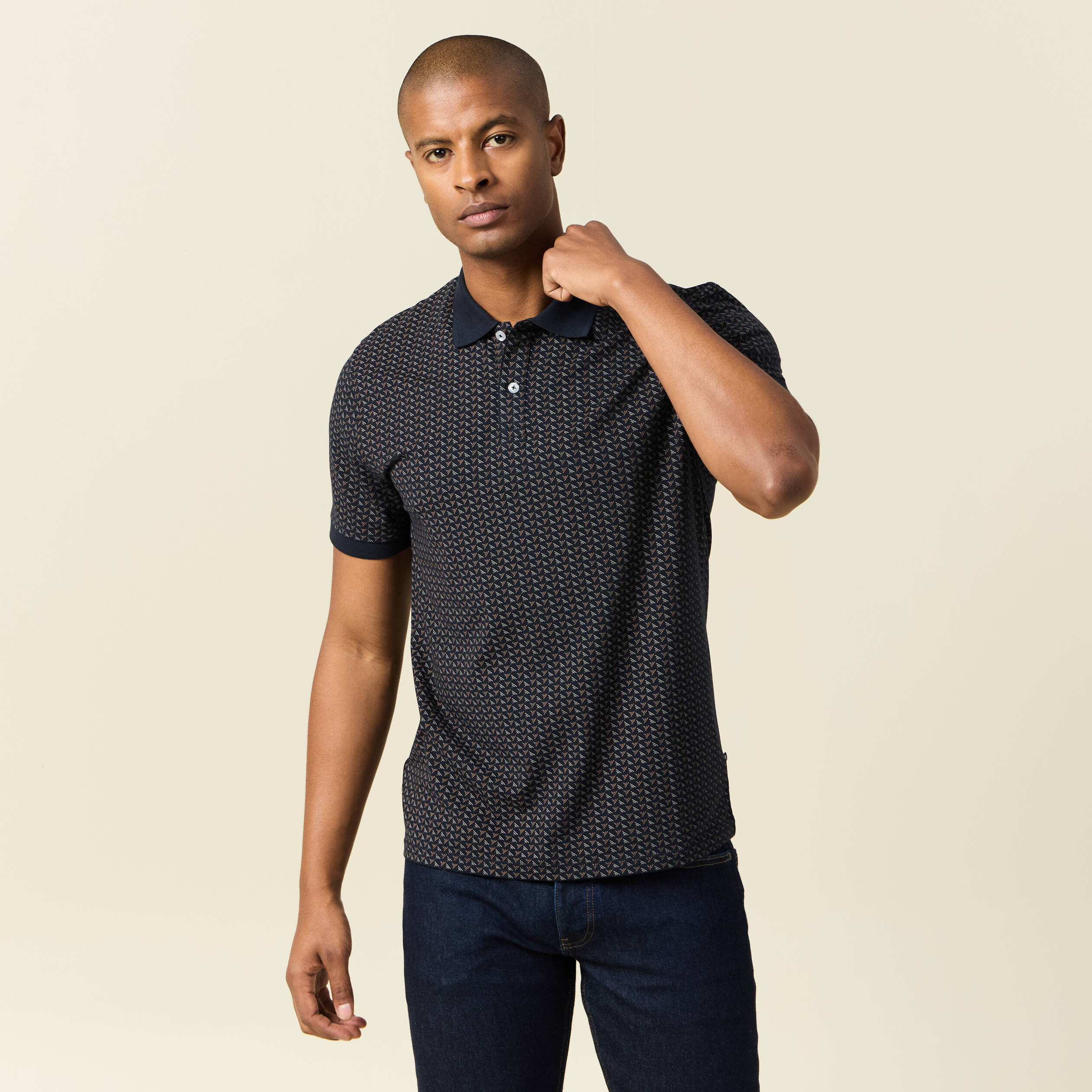 polo eco responsable bleu marine homme Polo éco-responsable bleu marine homme