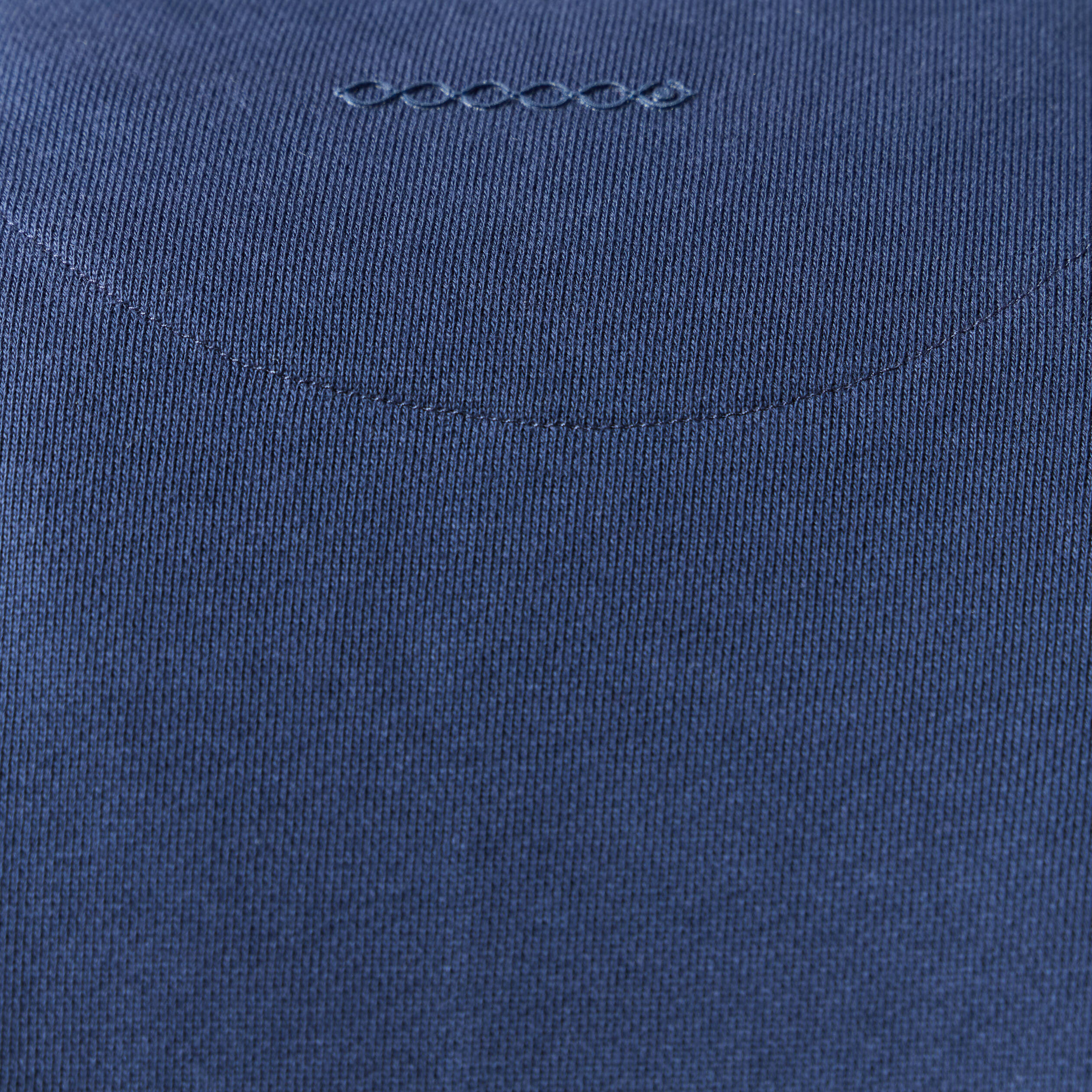 Sweat col rond manches longues en coton bleu marine homme