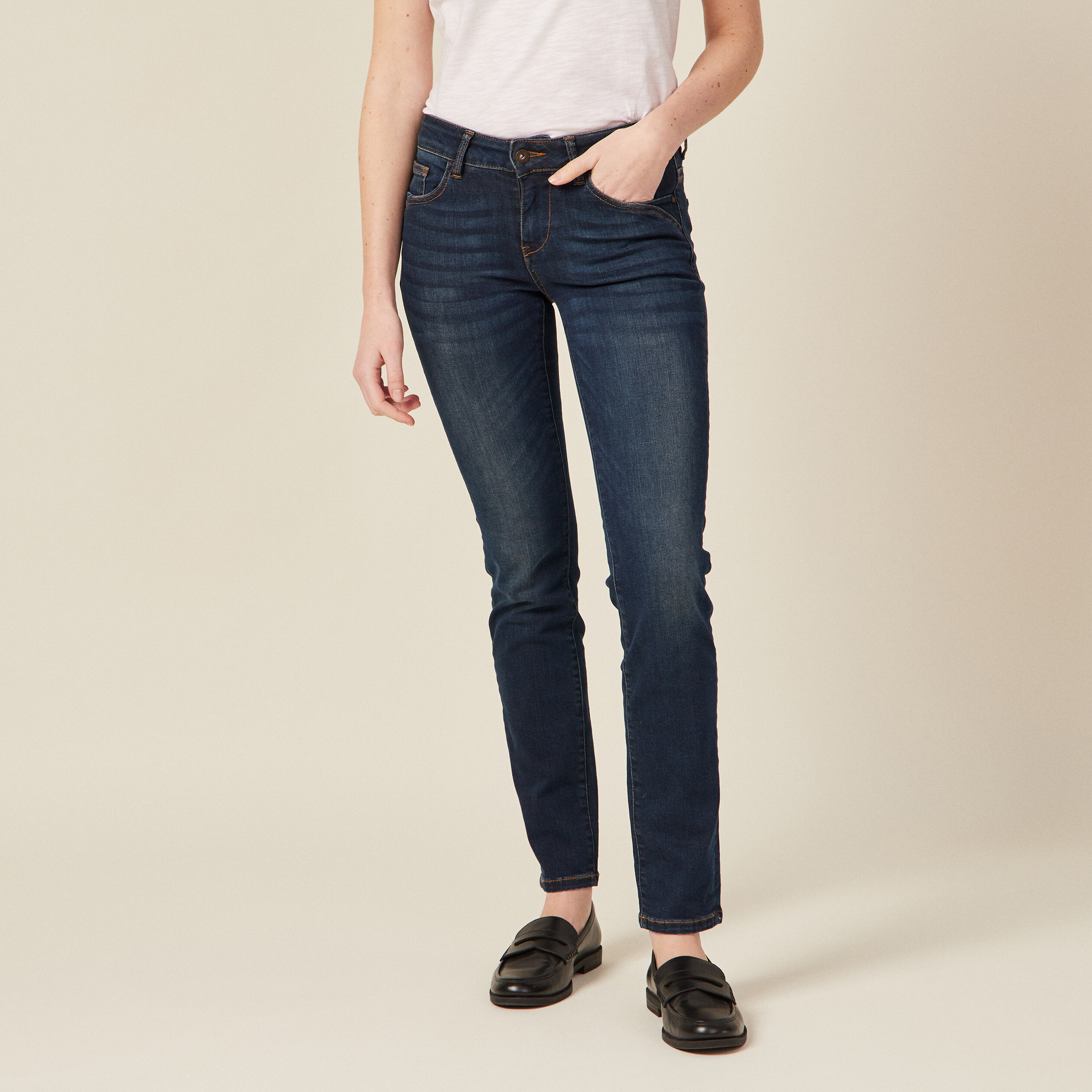 jeans slim denim brut femme Jeans slim denim brut femme