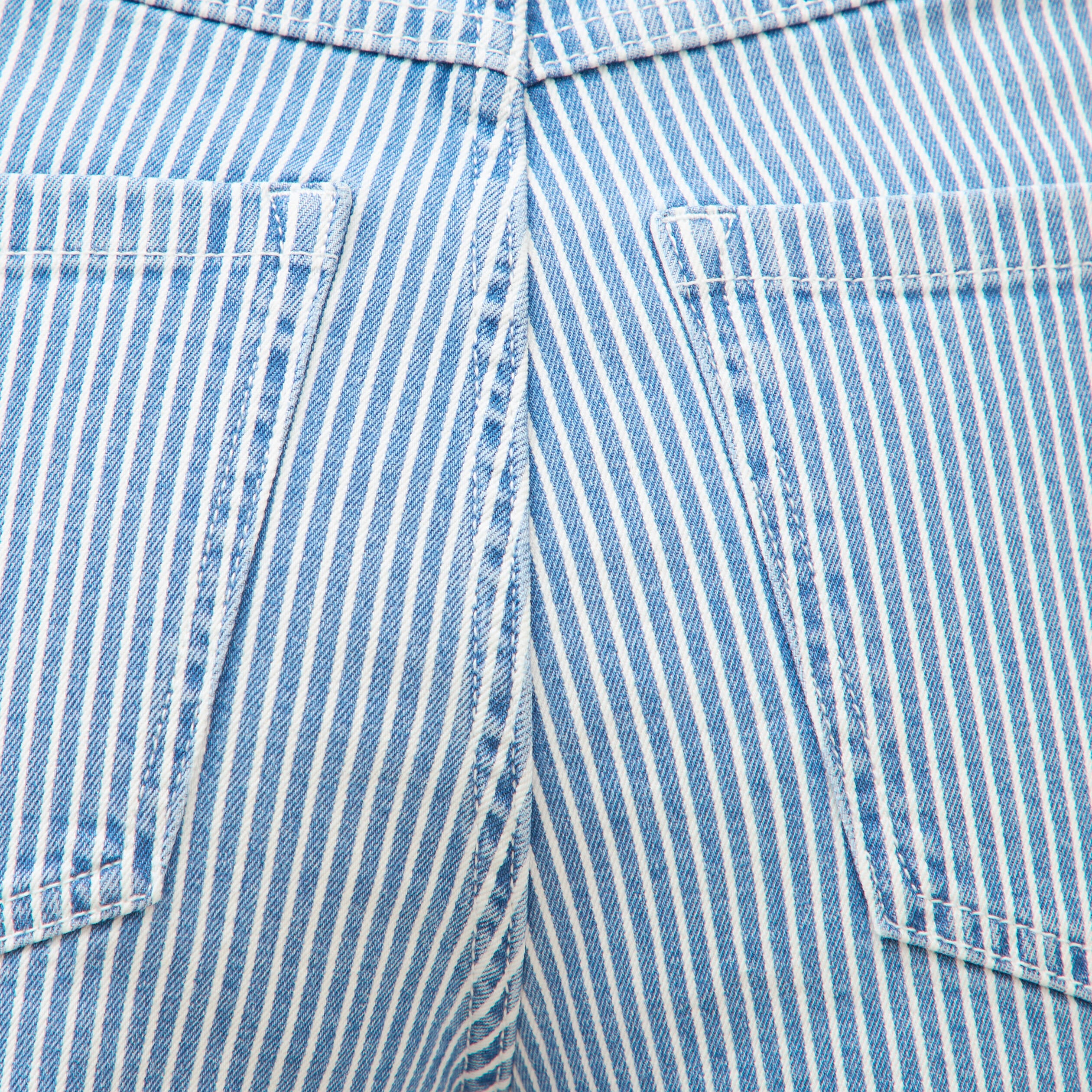 Bermuda large taille haute en jeans denim stone femme