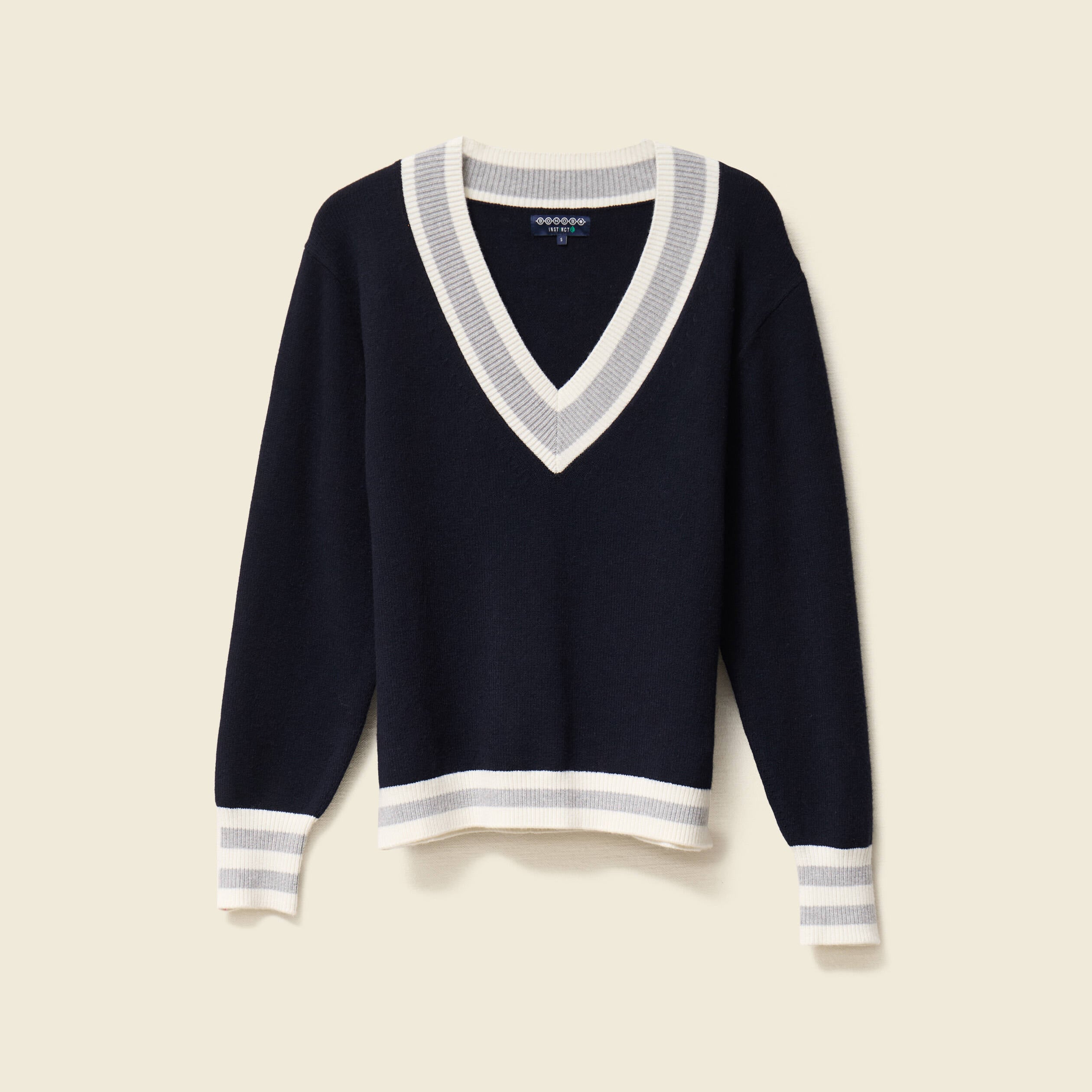 Pull manches longues bleu marine femme