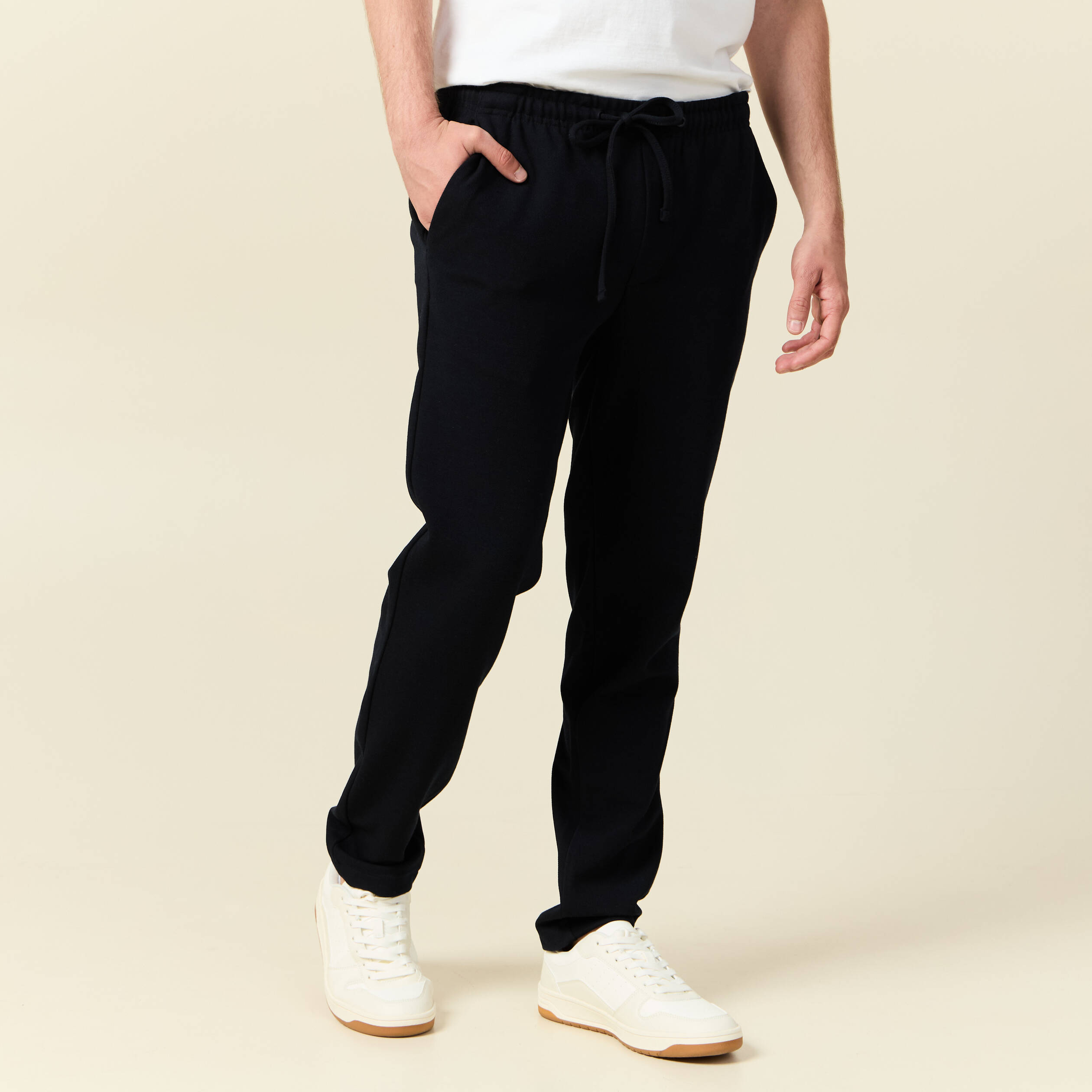Pantalon chino jogger bleu marine homme