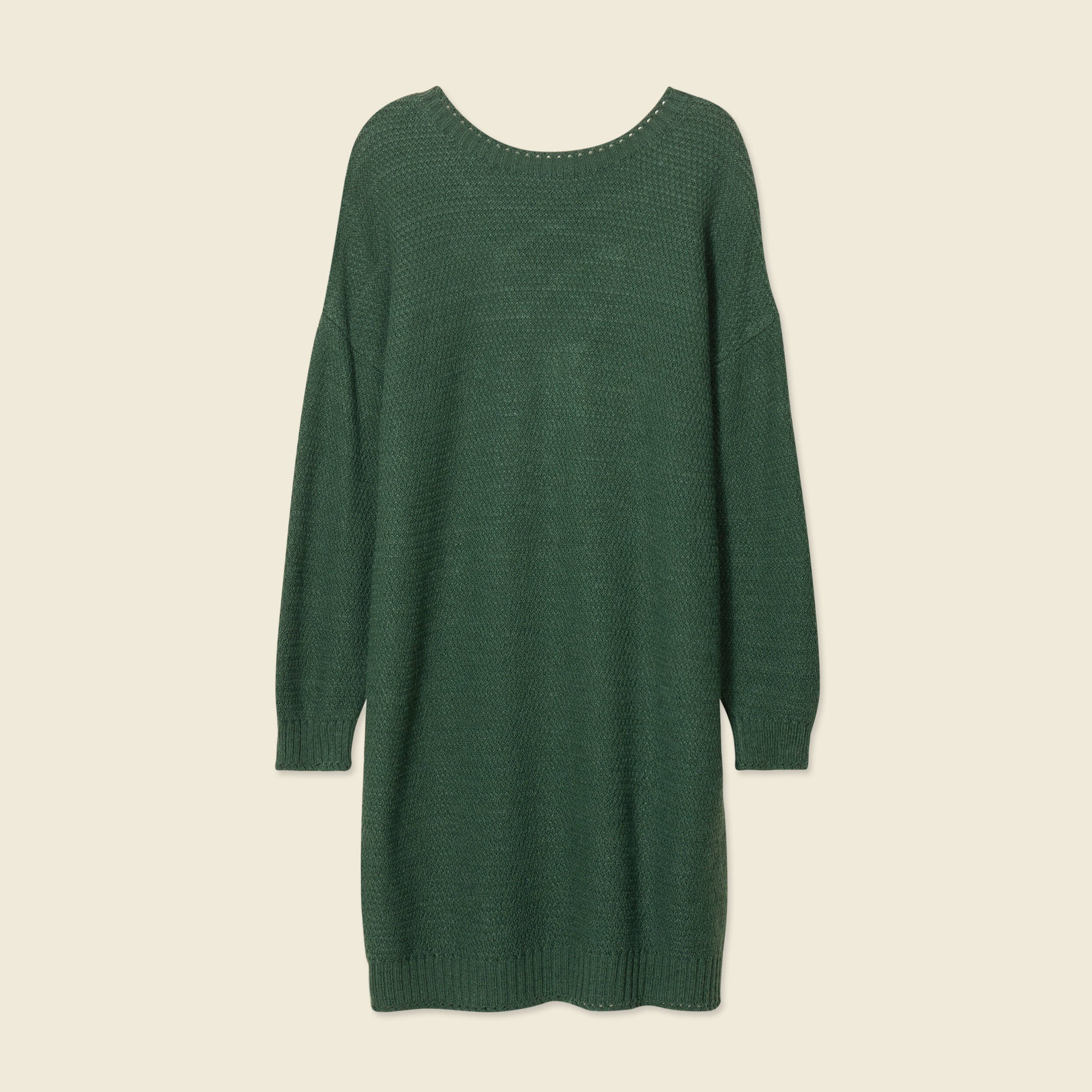 robe pull droite col bateau vert fonce femme Robe pull droite col bateau vert foncé femme