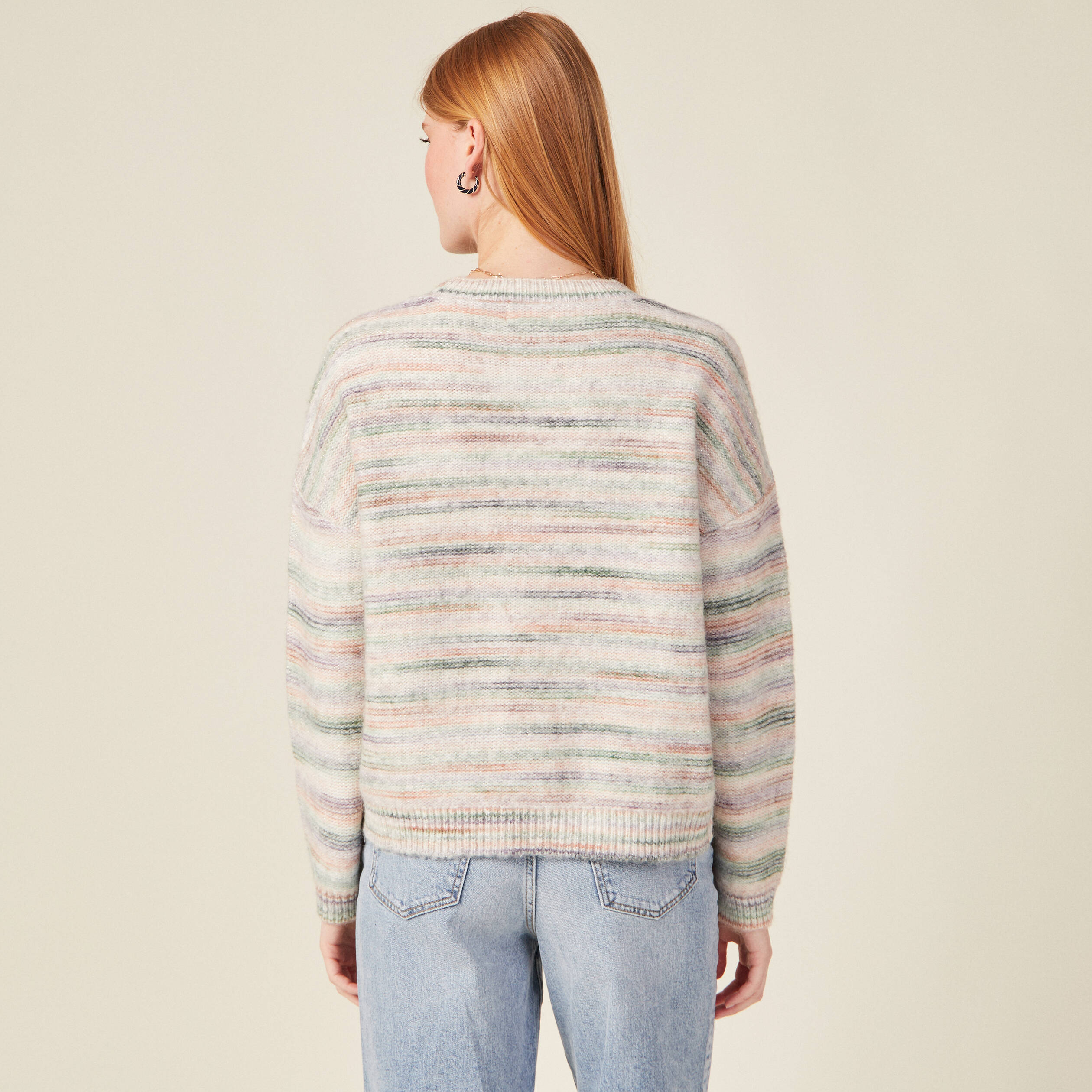 Pull éco-responsable vert foncé femme