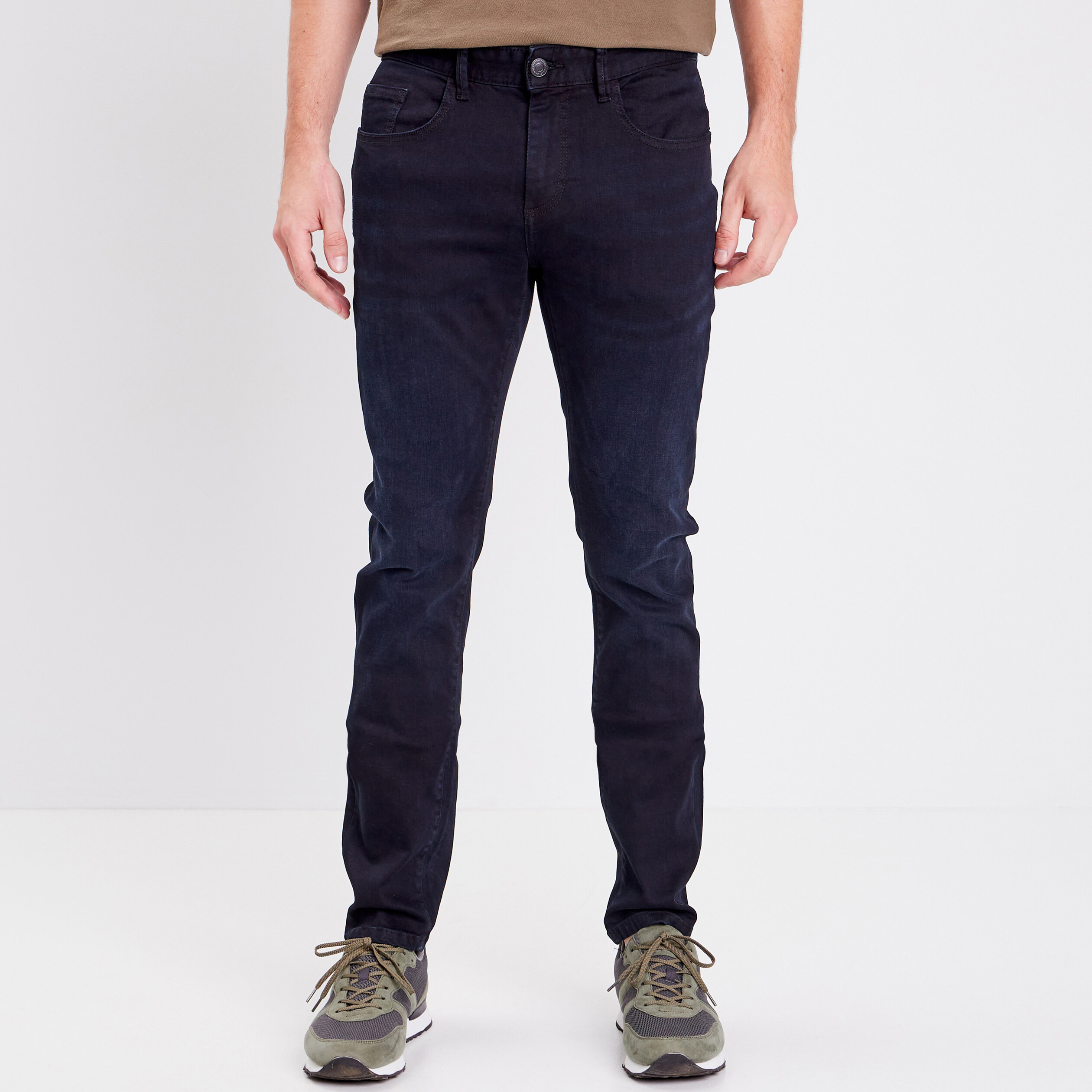 Jeans slim 5 poches denim blue black homme