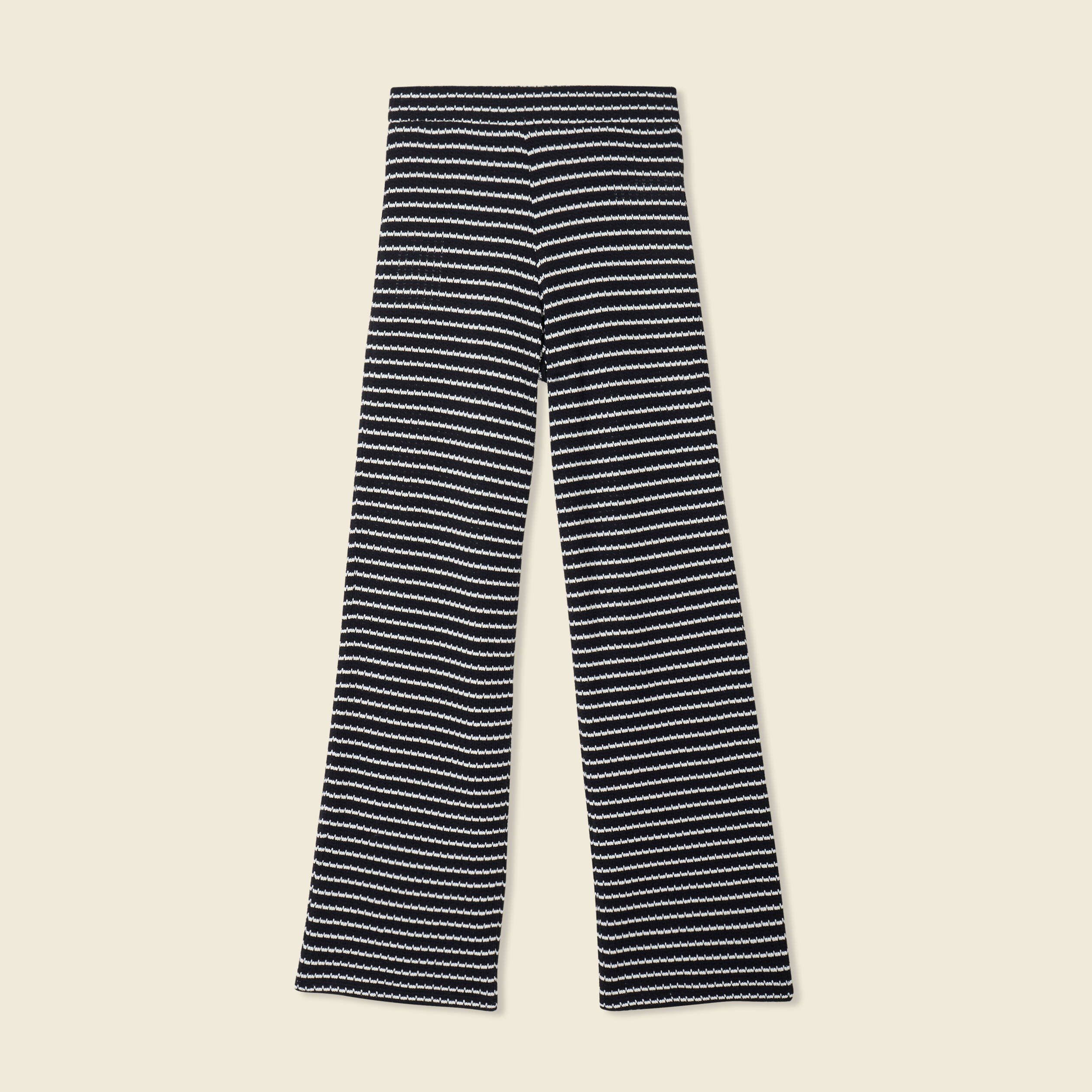 pantalon large en maille noir femme Pantalon large en maille noir femme