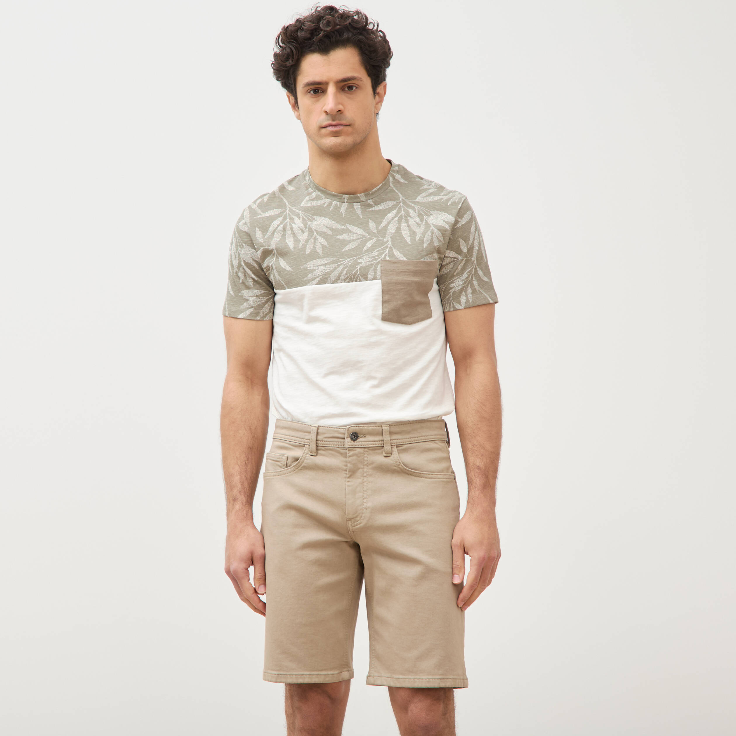 Bermuda beige homme