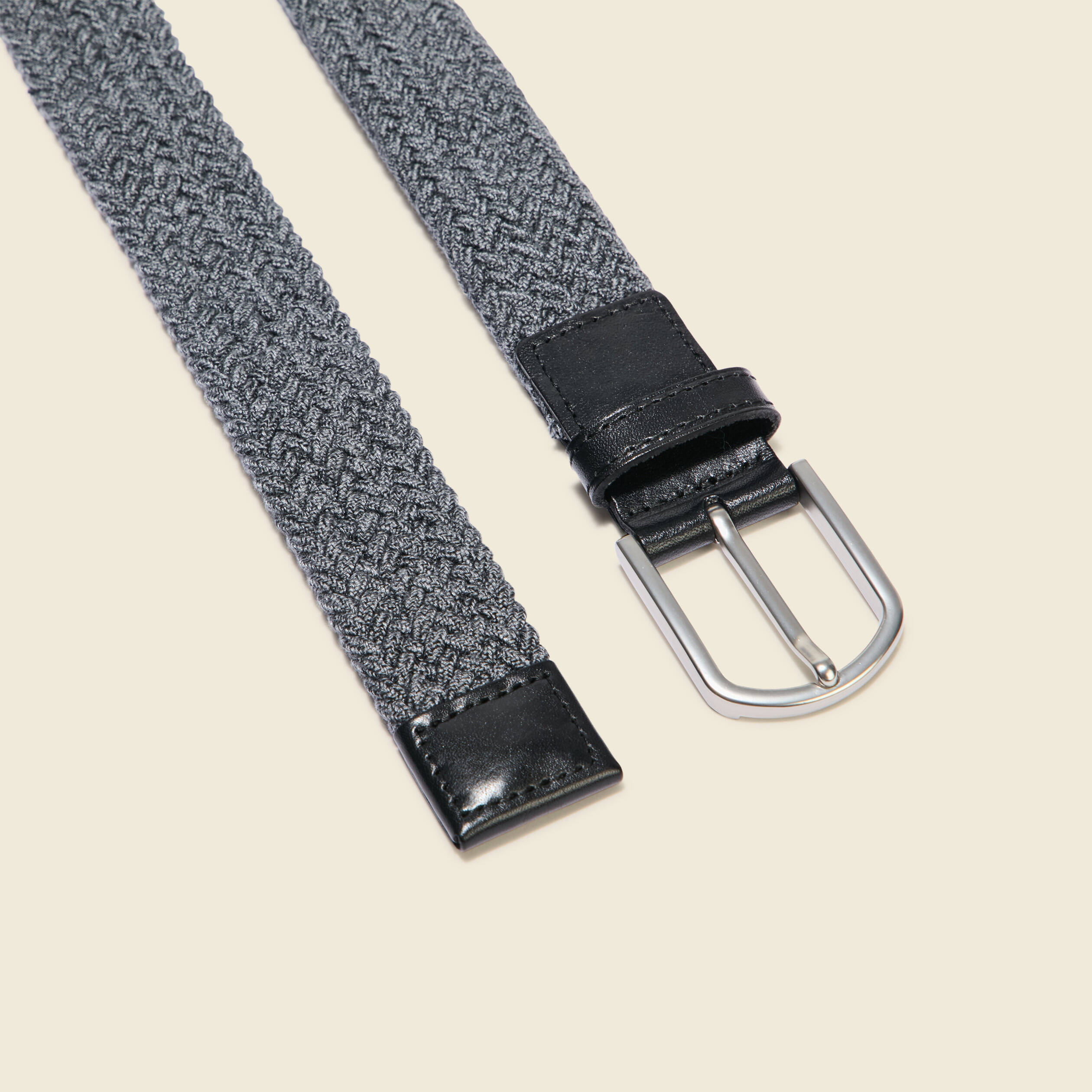 ceinture elastiquee tressee gris fonce homme Ceinture élastiquée tressée gris foncé homme