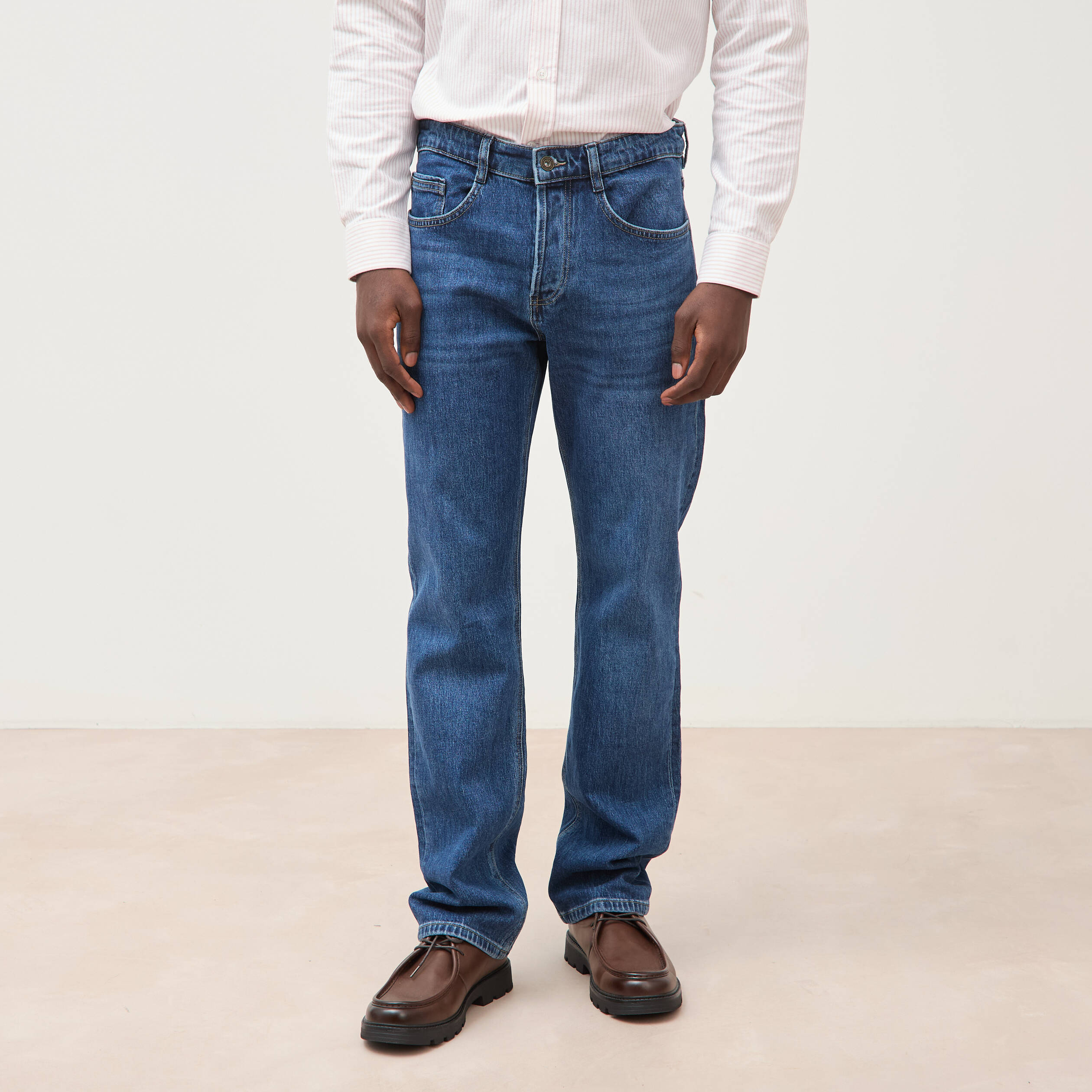 Jeans regular longueur 32 denim stone homme