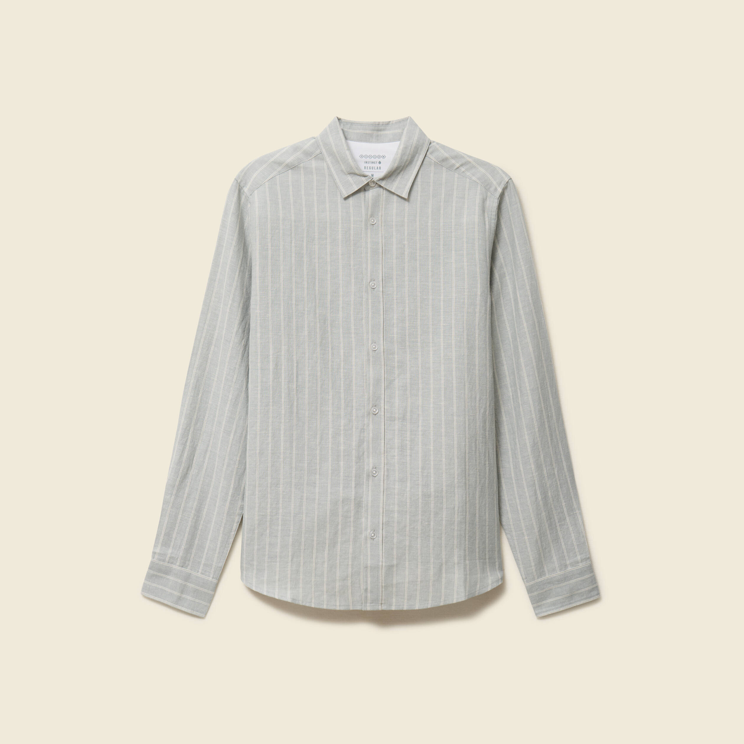 Chemise manches longues vert clair homme