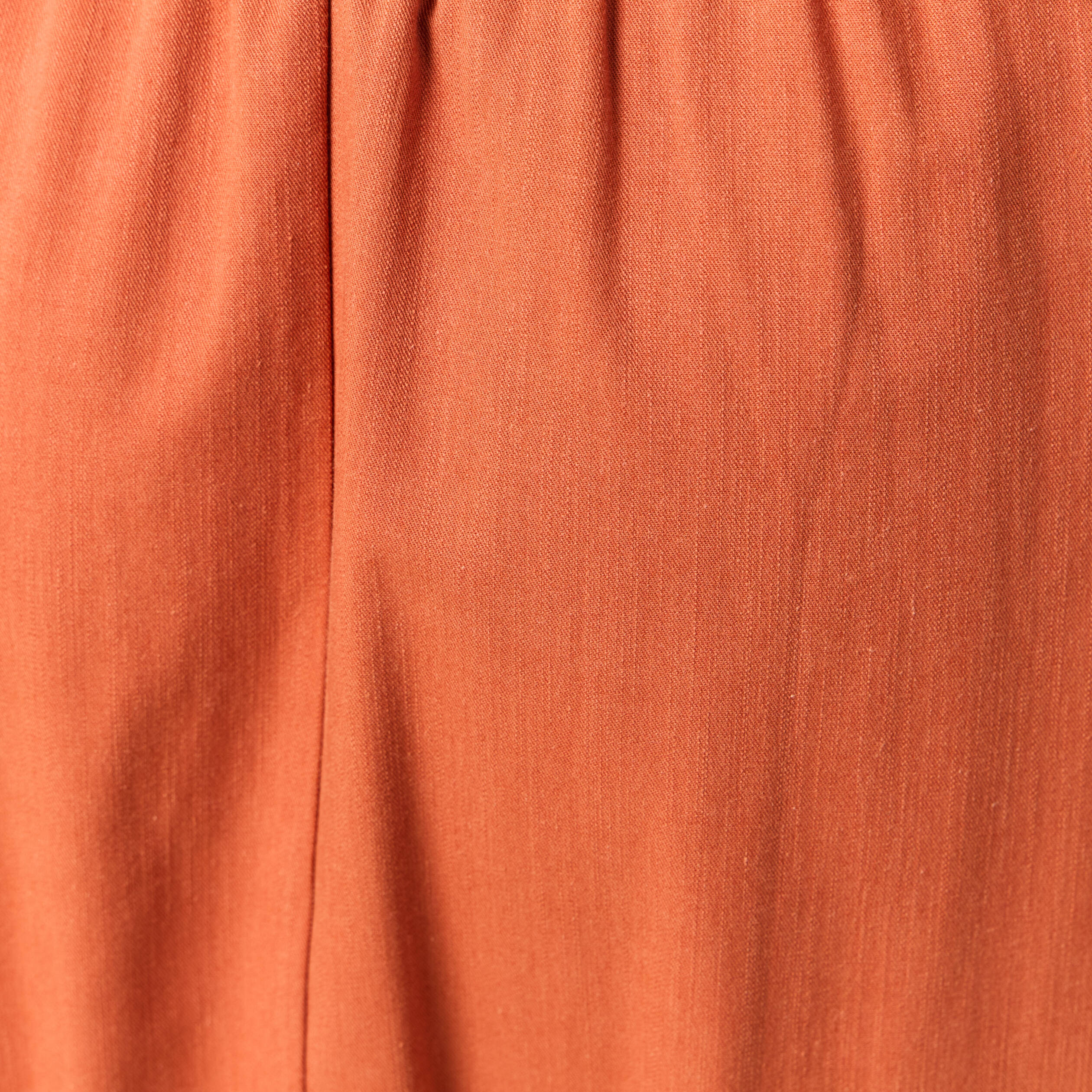 robe midi evasee ceinturee marron cognac femme Robe midi évasée ceinturée marron cognac femme