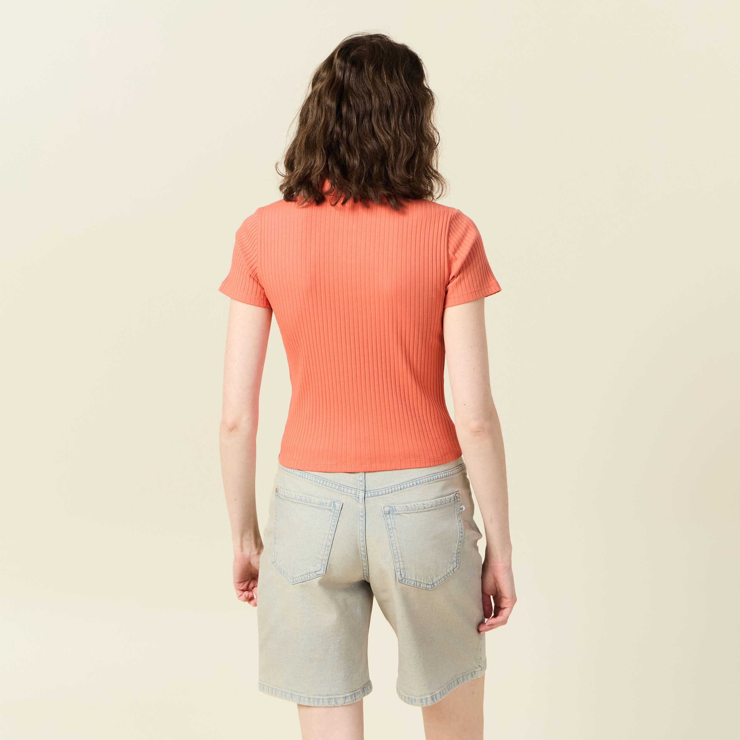 polo manches courtes orange fonce femme Polo manches courtes orange foncé femme