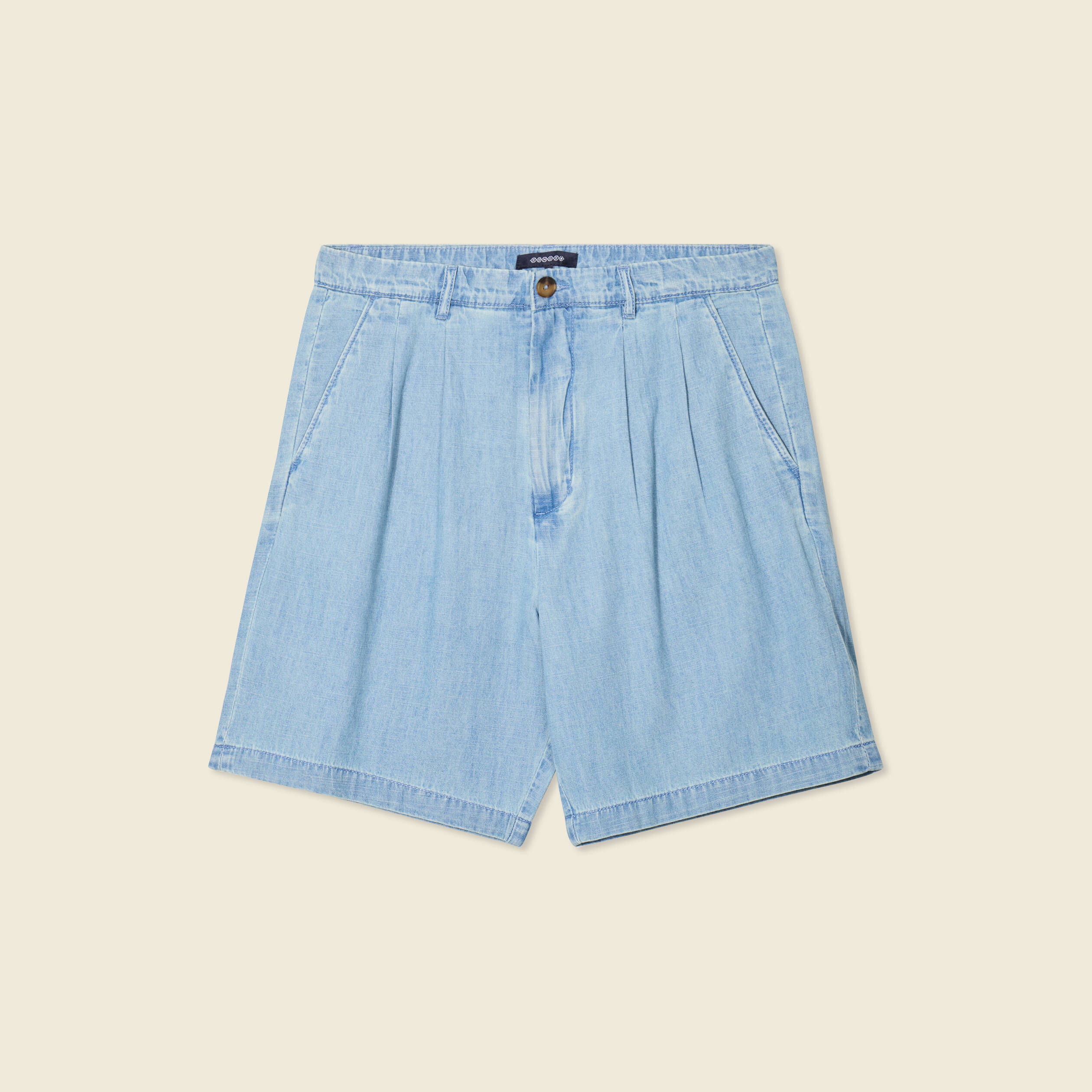 bermuda droit avec pinces bleu gris homme Bermuda droit avec pinces bleu gris homme