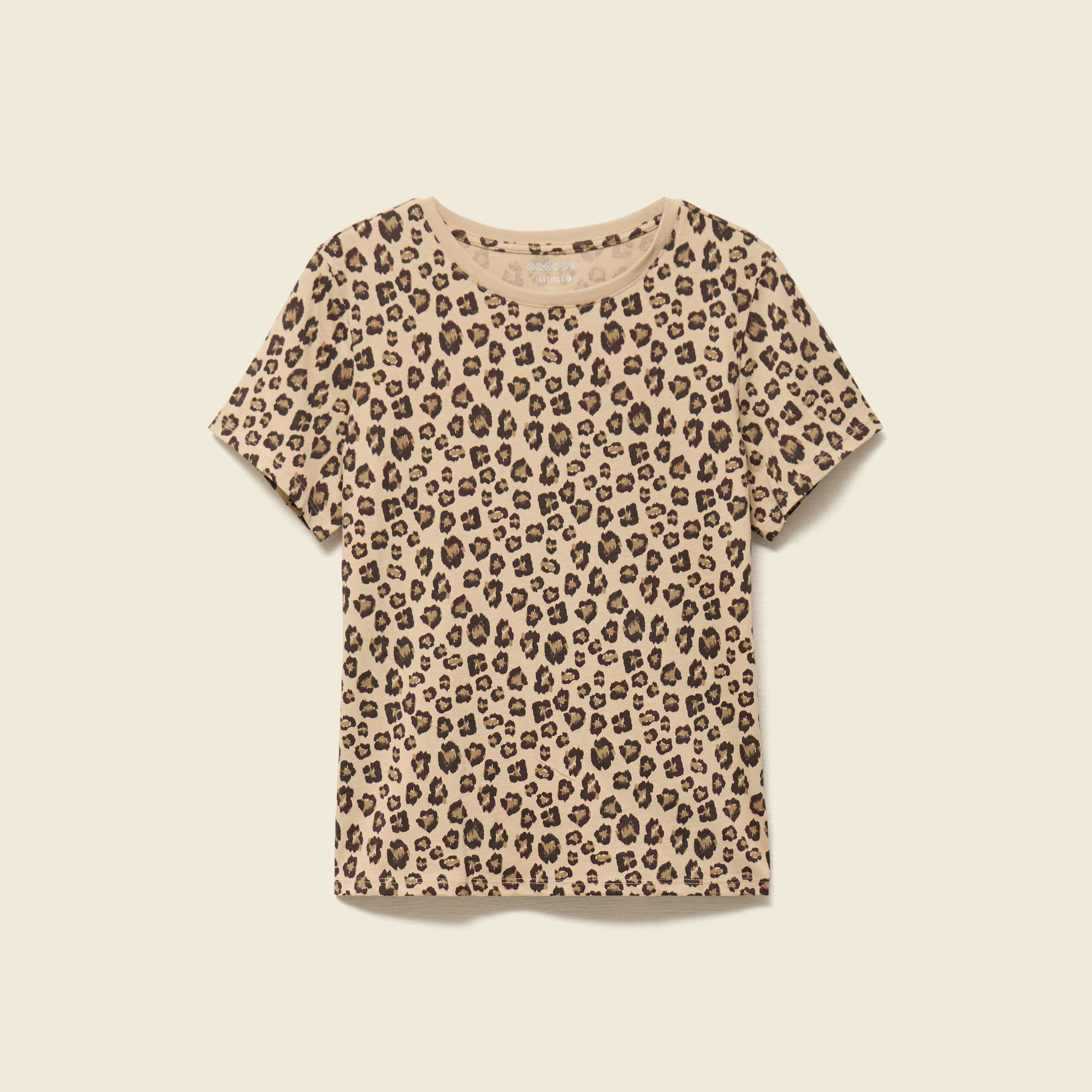 T-shirt manches courtes beige moyen femme
