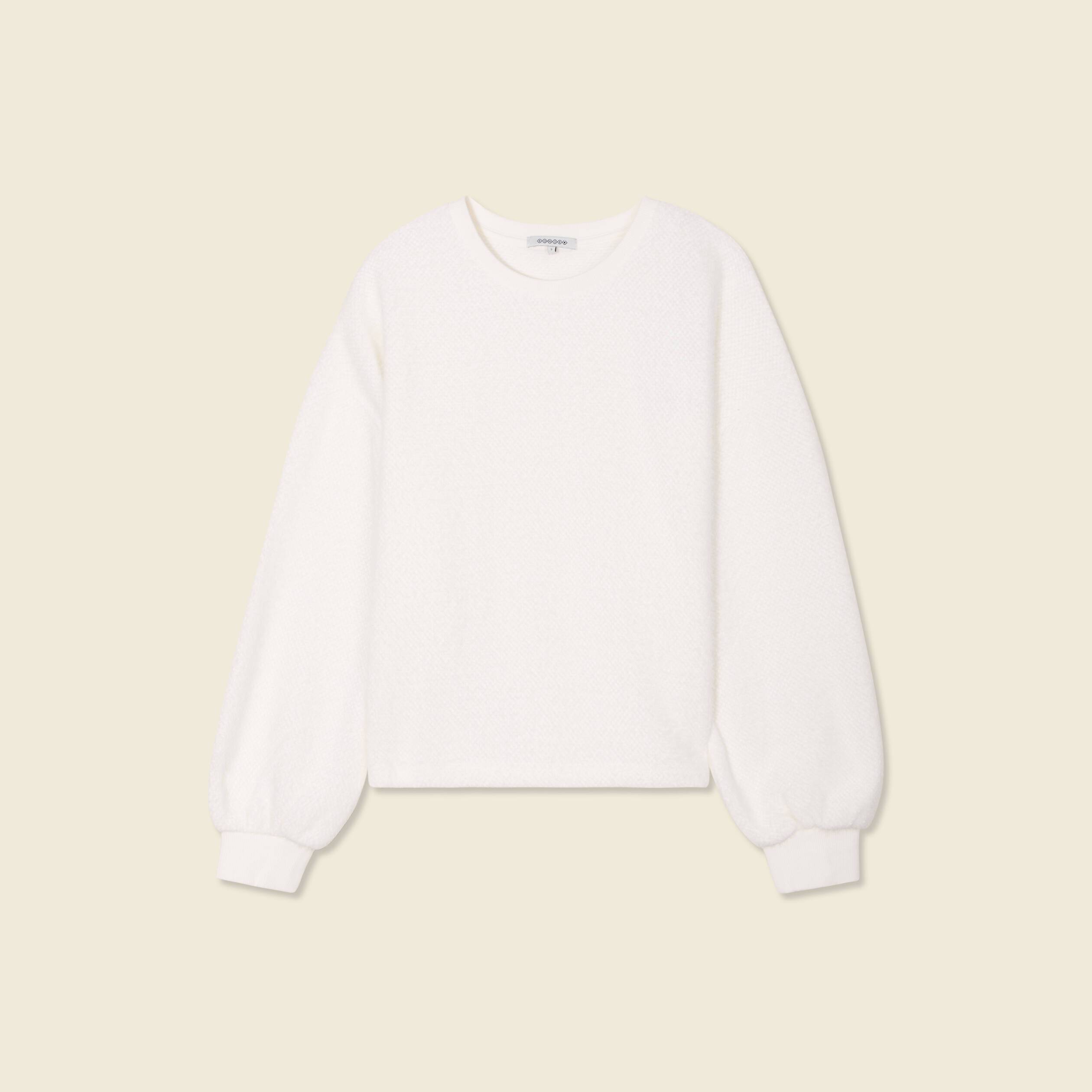 sweat manches longues ecru femme Sweat manches longues ecru femme