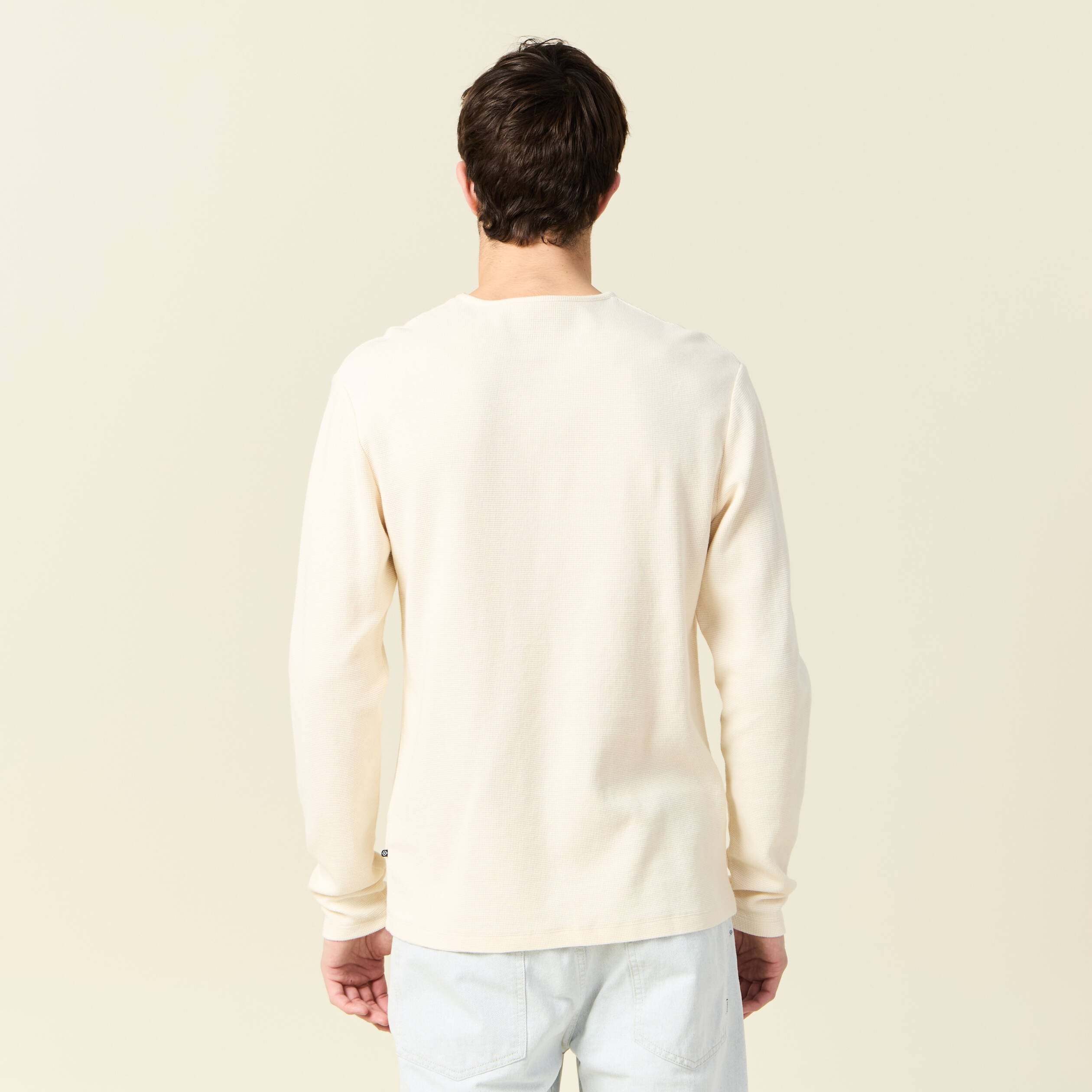 t shirt manches longues ecru homme T-shirt manches longues ecru homme