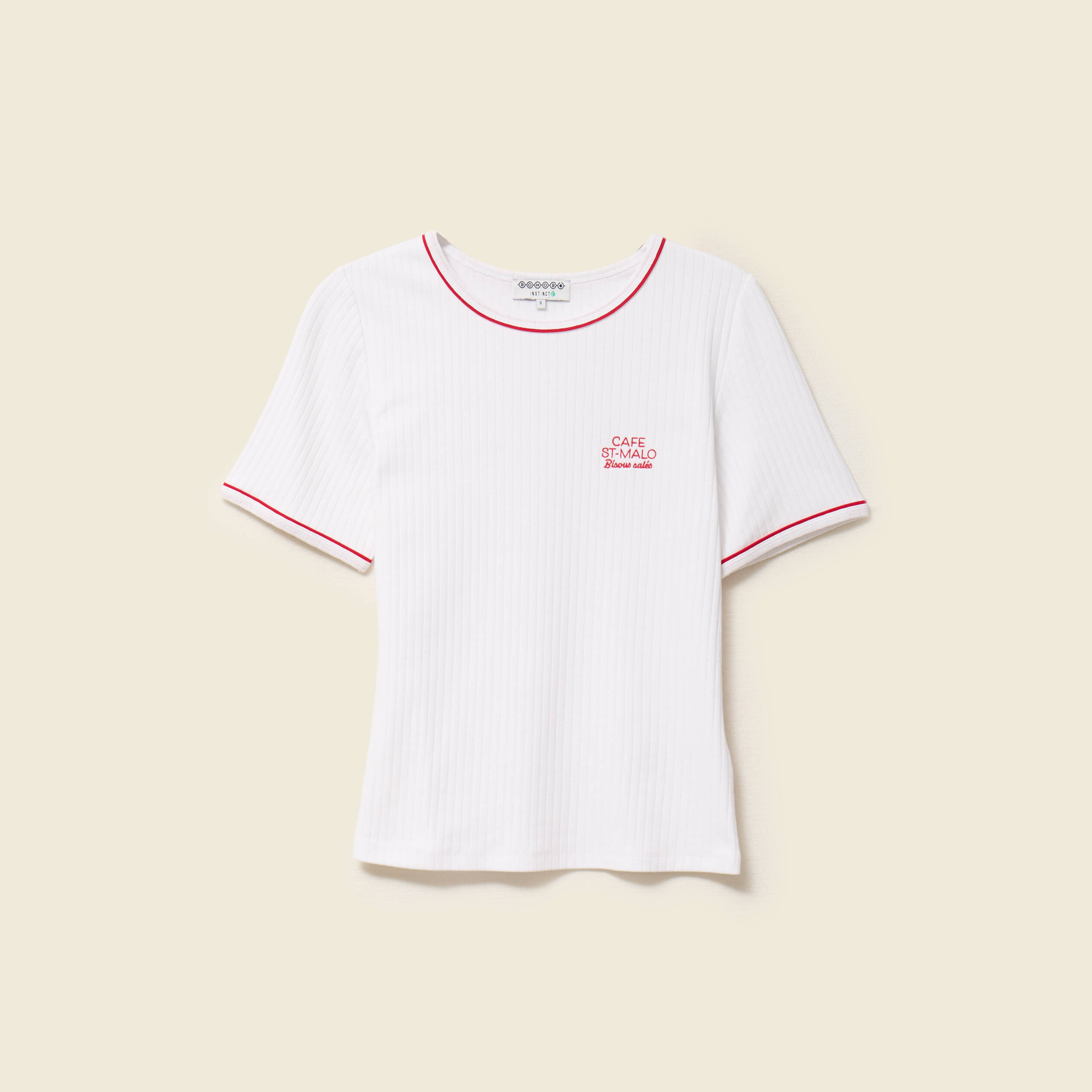 short ajuste court manches courtes blanc femme Short ajusté court manches courtes blanc femme