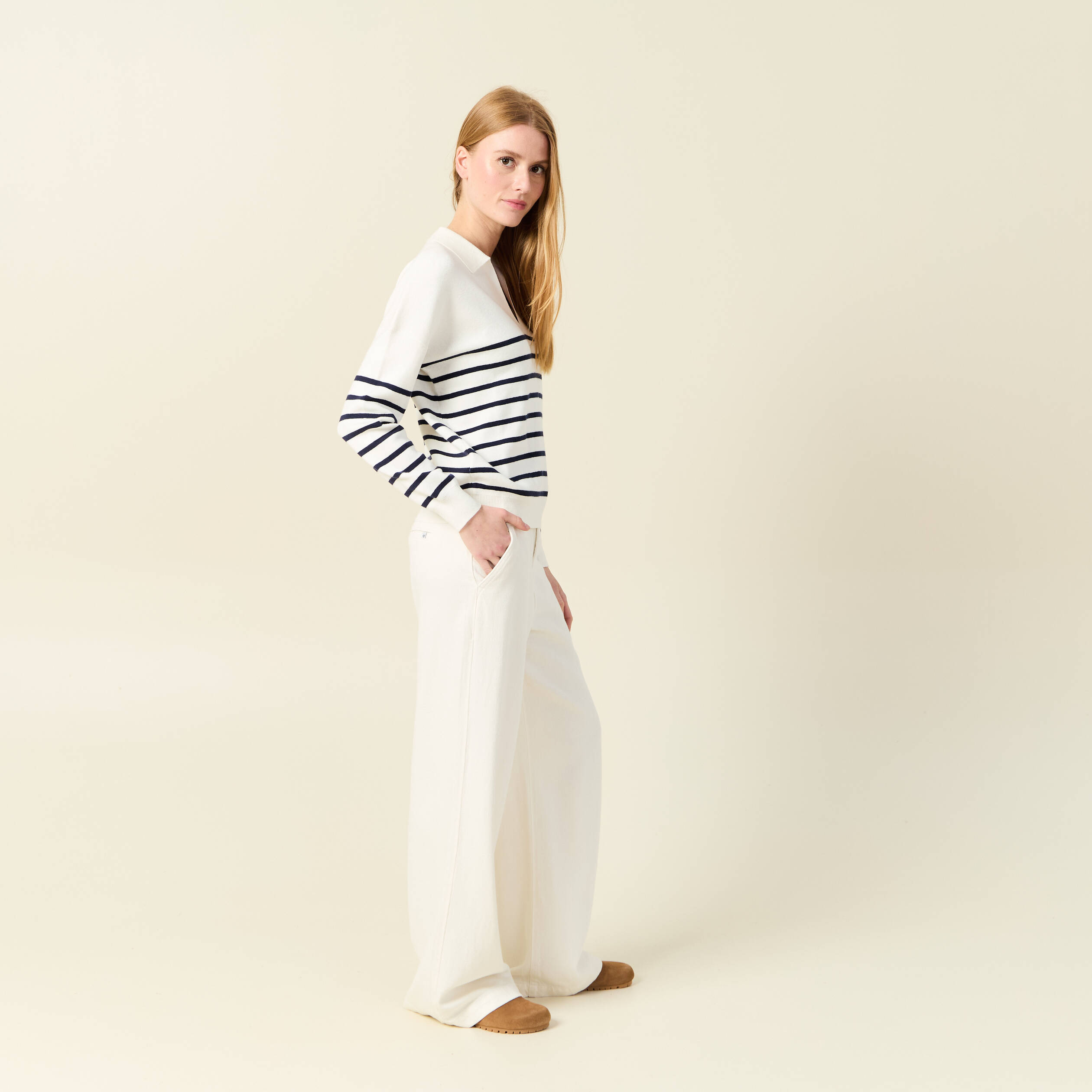 pull eco responsable ecru femme Pull éco-responsable ecru femme
