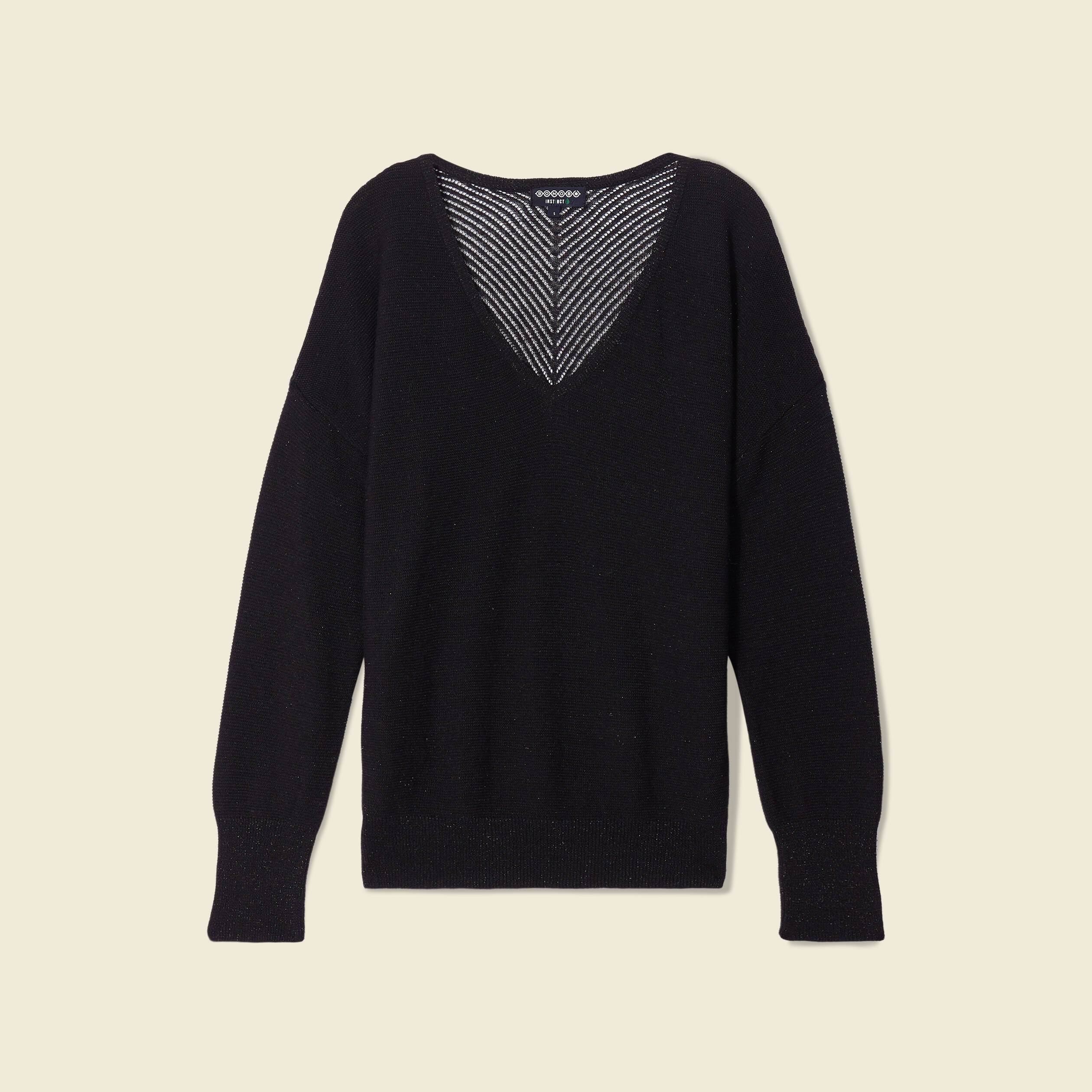 Pull éco-responsable noir femme