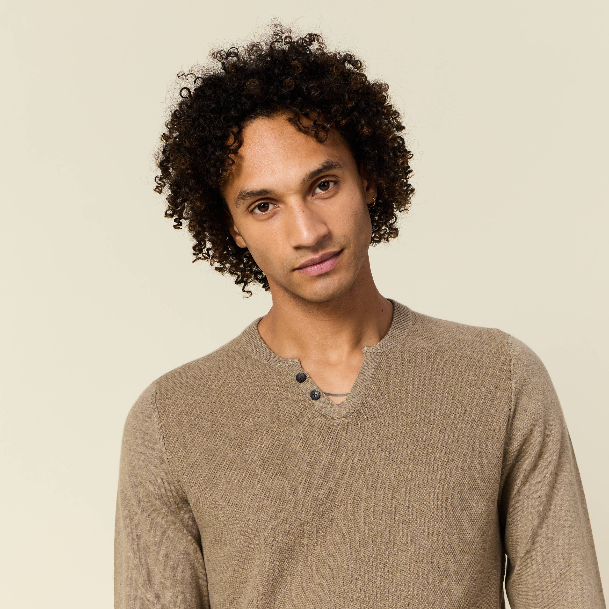 pull manches longues taupe homme Pull manches longues taupe homme