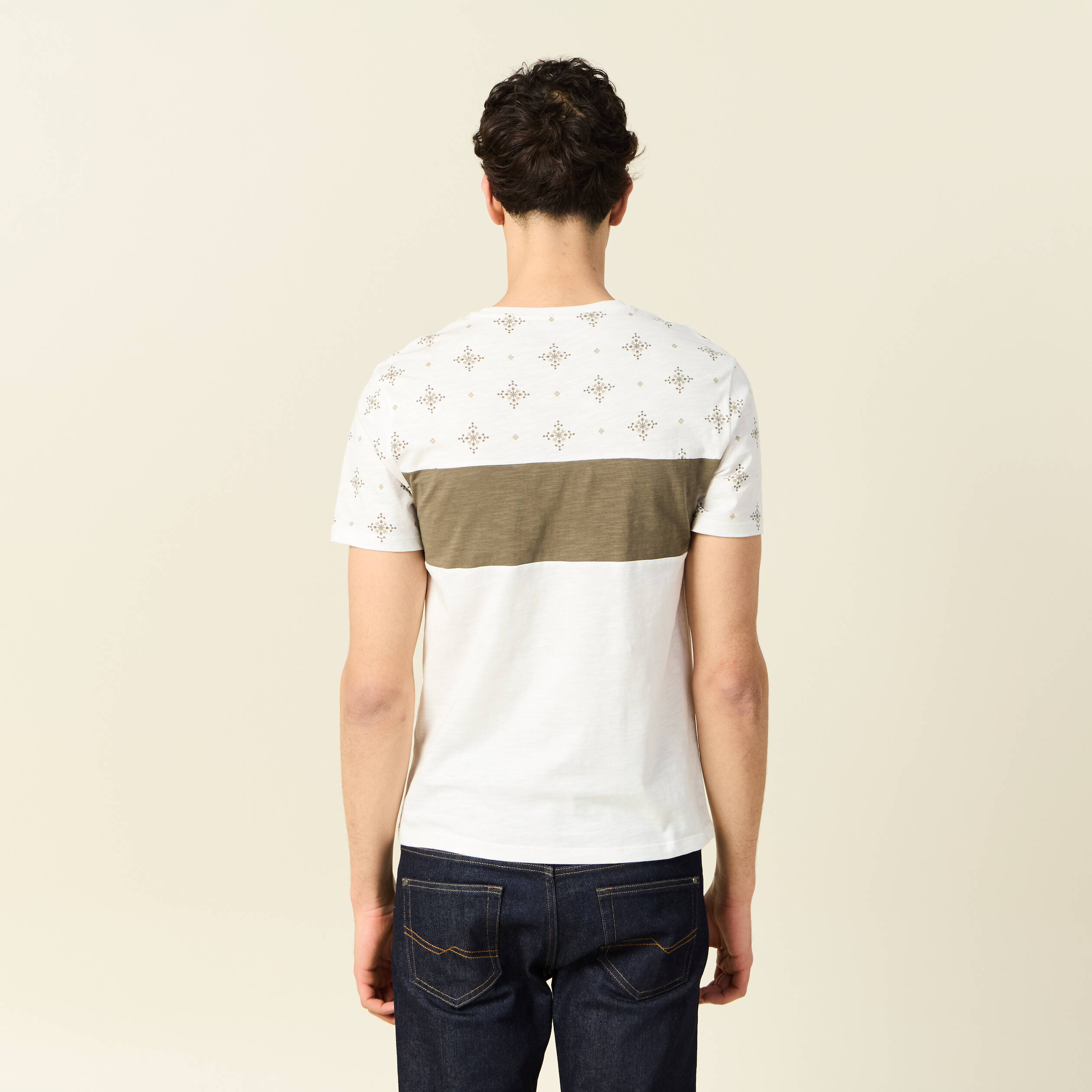 t shirt manches courtes vert kaki homme T-shirt manches courtes vert kaki homme