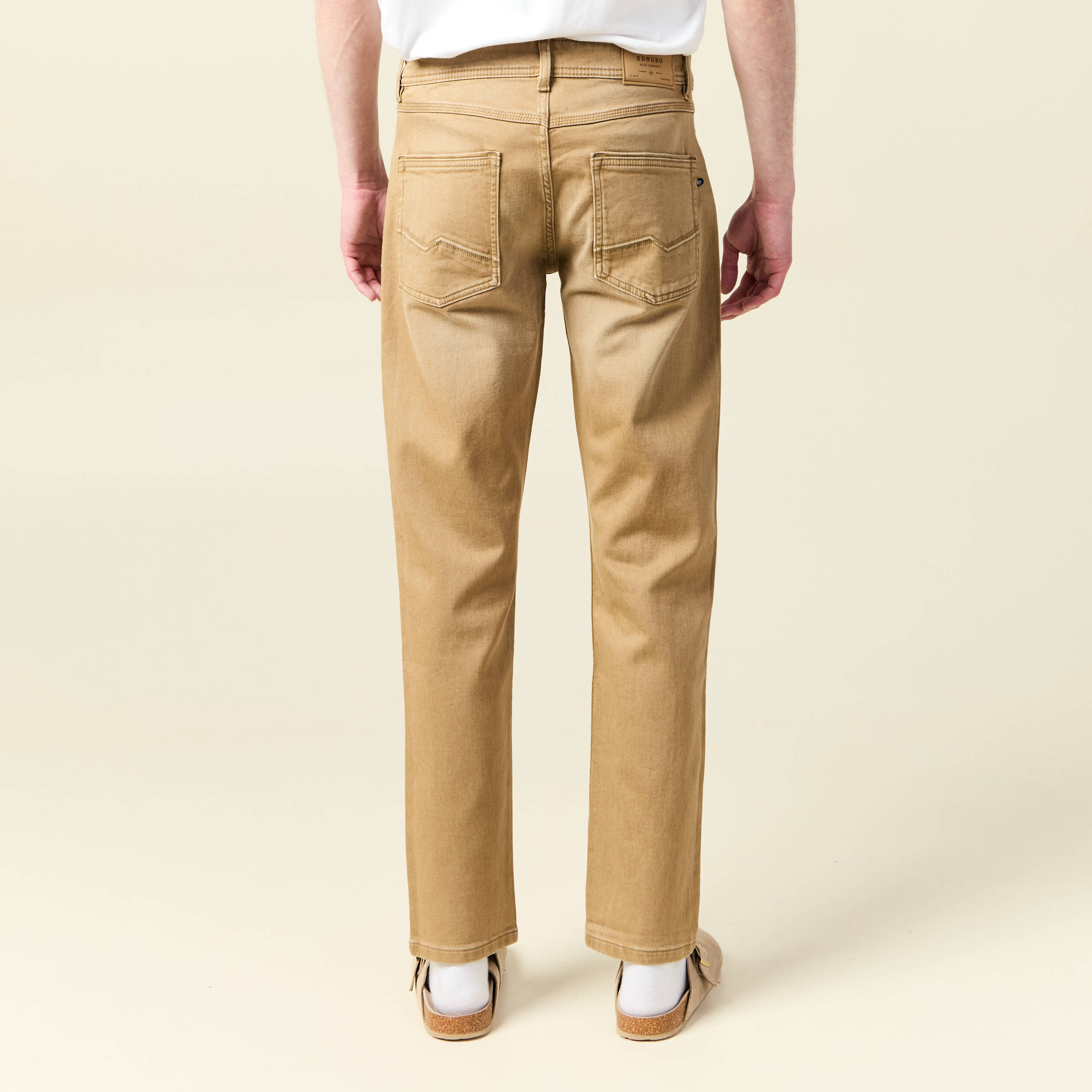 jeans straight longueur 32 denim camel homme Jeans straight longueur 32 denim camel homme