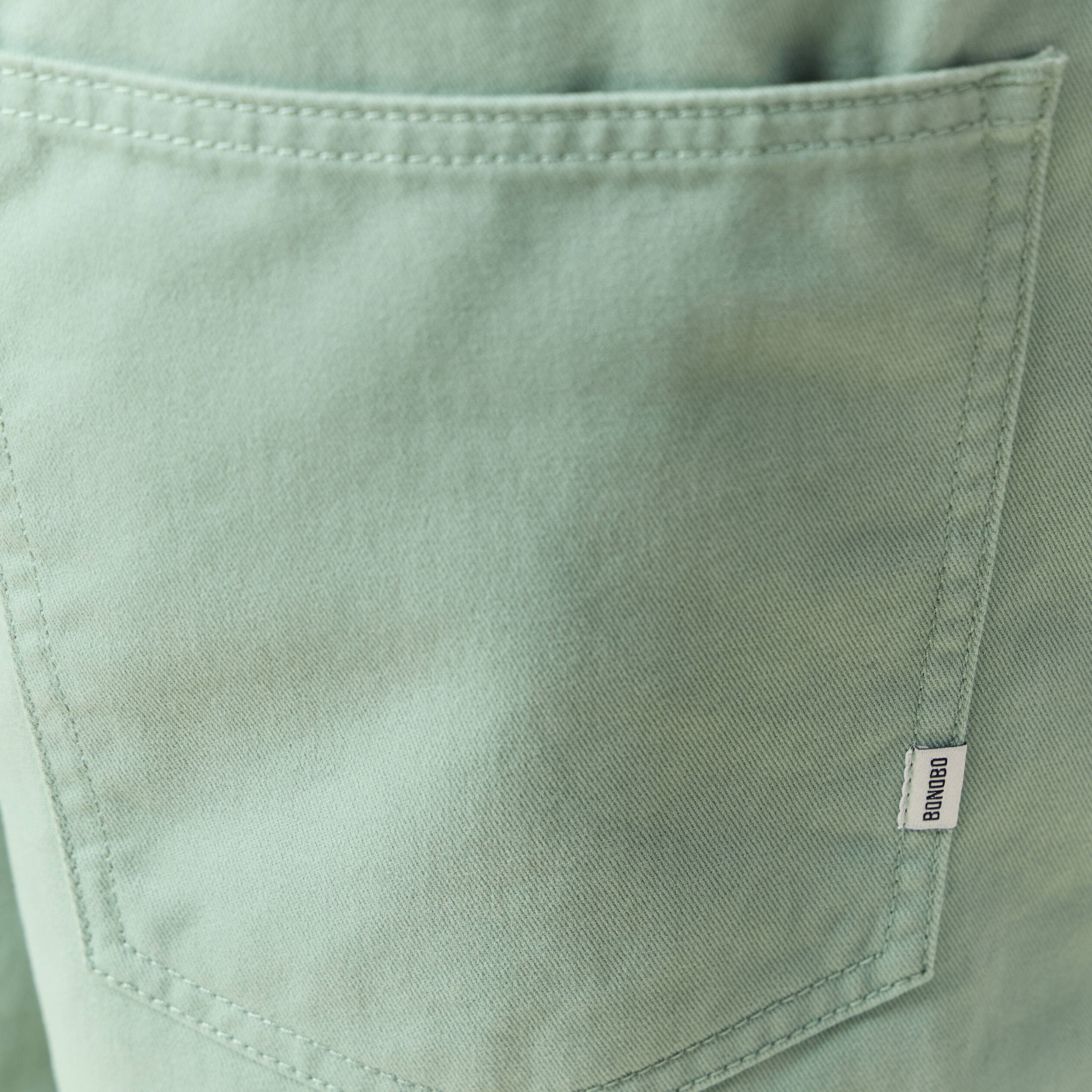 Bermuda droit vert olive homme