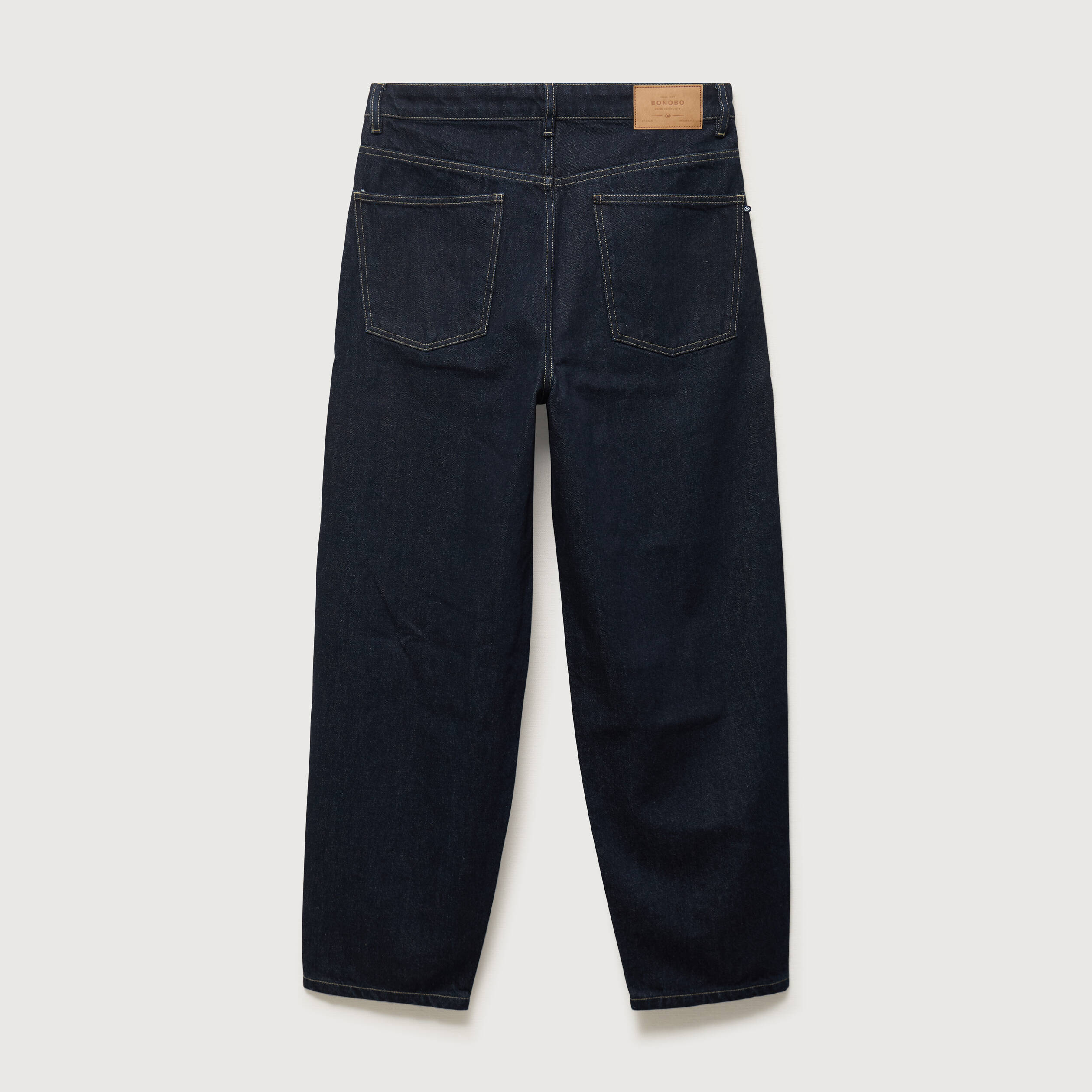 Jeans large longueur 32 en coton denim brut rinse homme