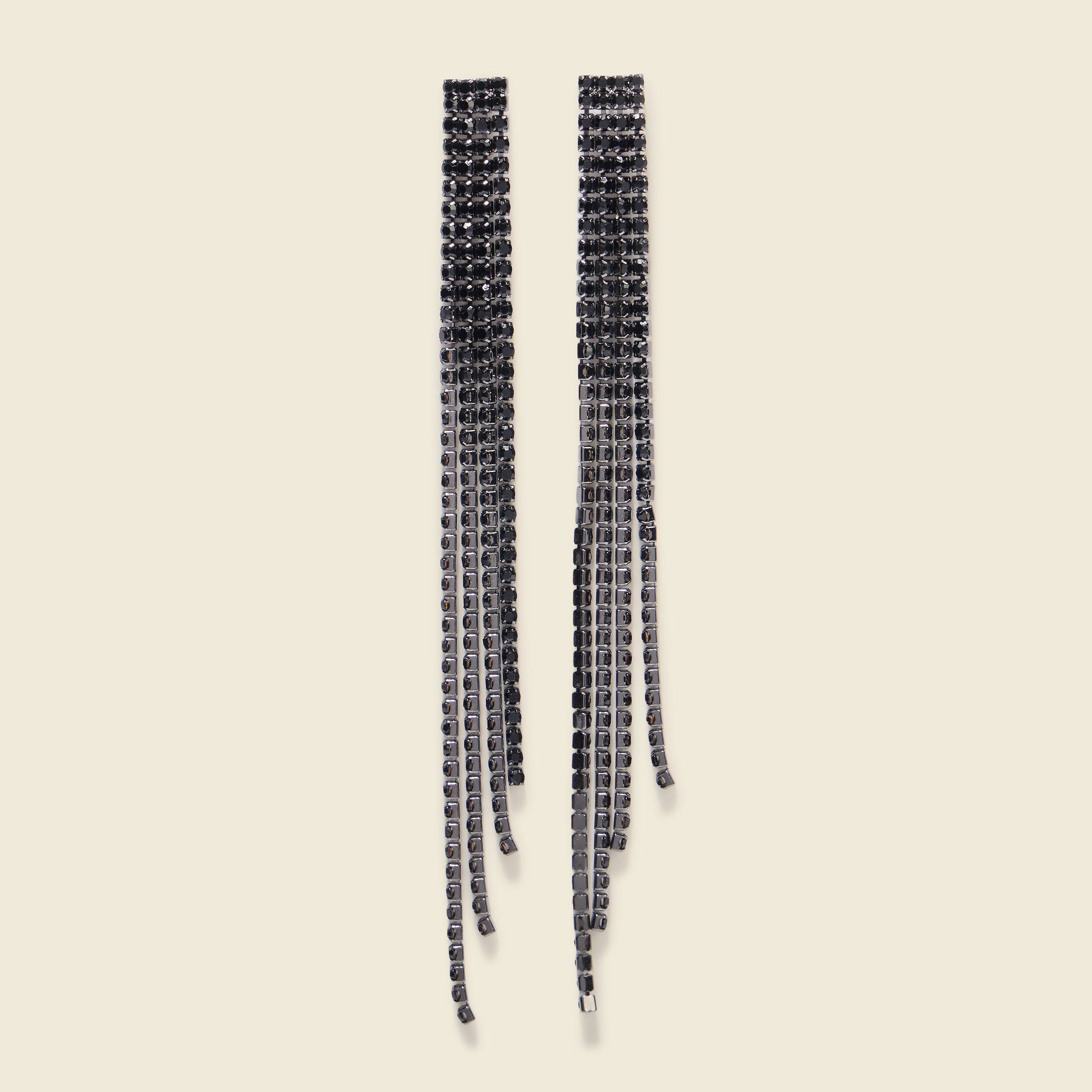 Boucles d'oreilles avec strass noir femme