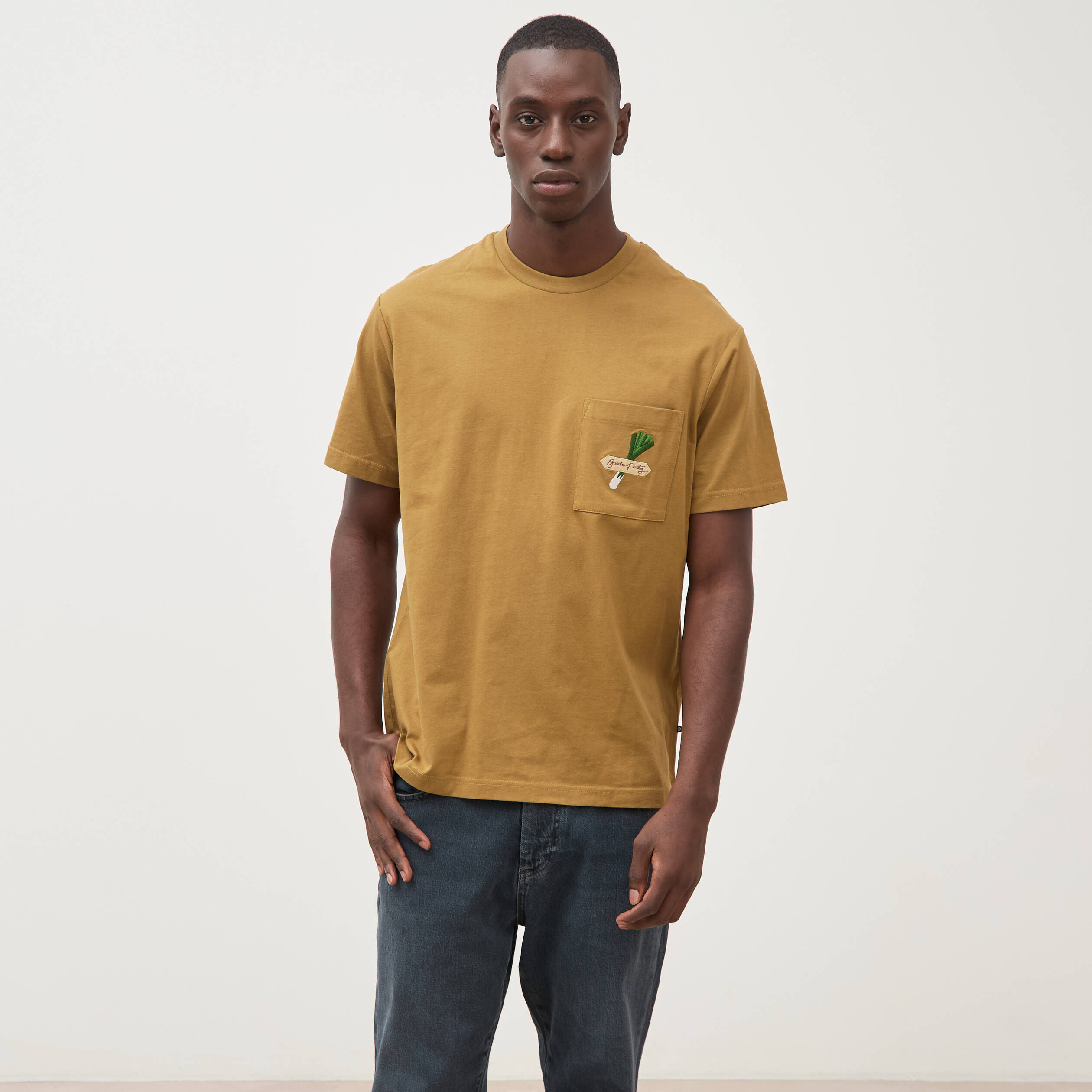 T-shirt en coton camel homme