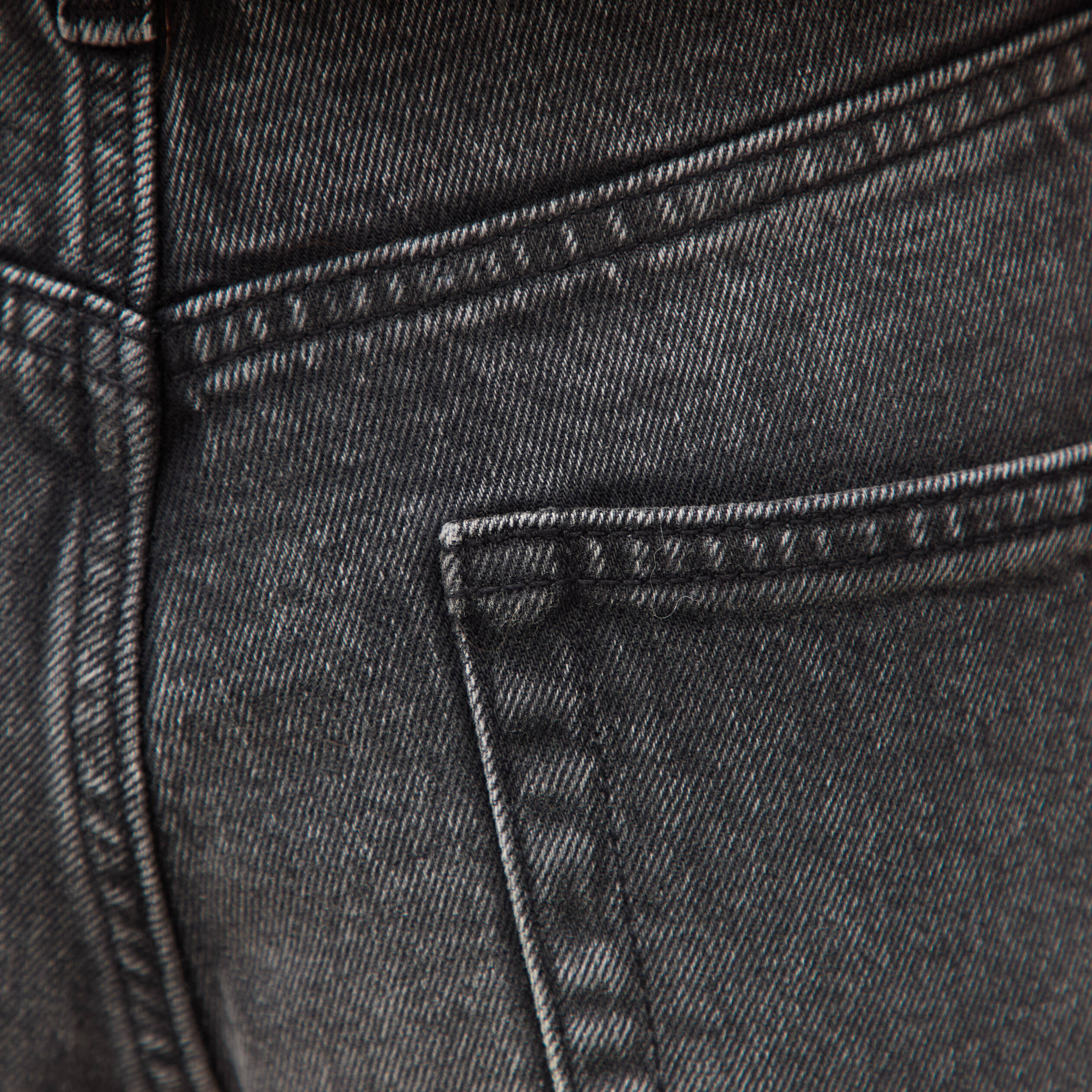 Jeans straight taille standard denim gris femme