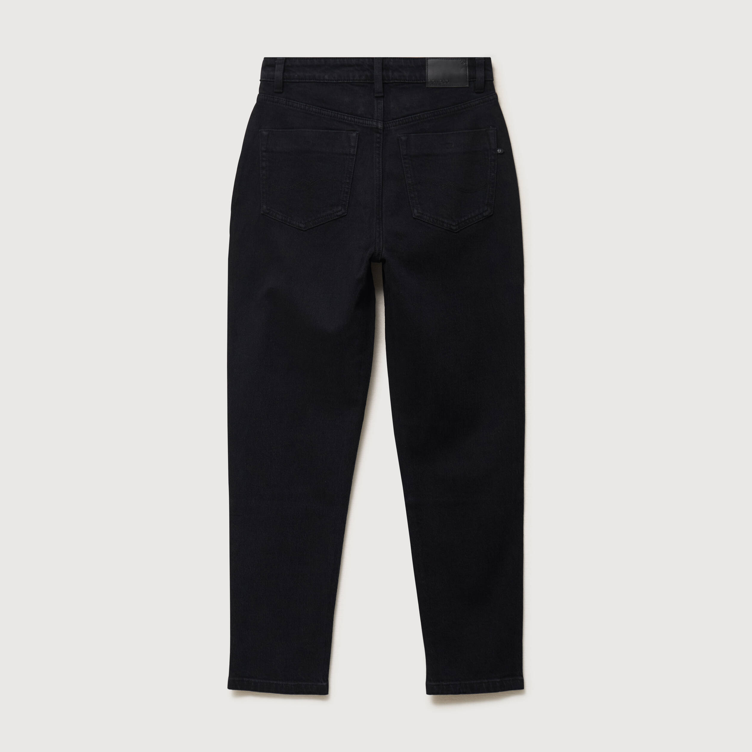 Jeans mom 7/8&egrave;me denim noir femme