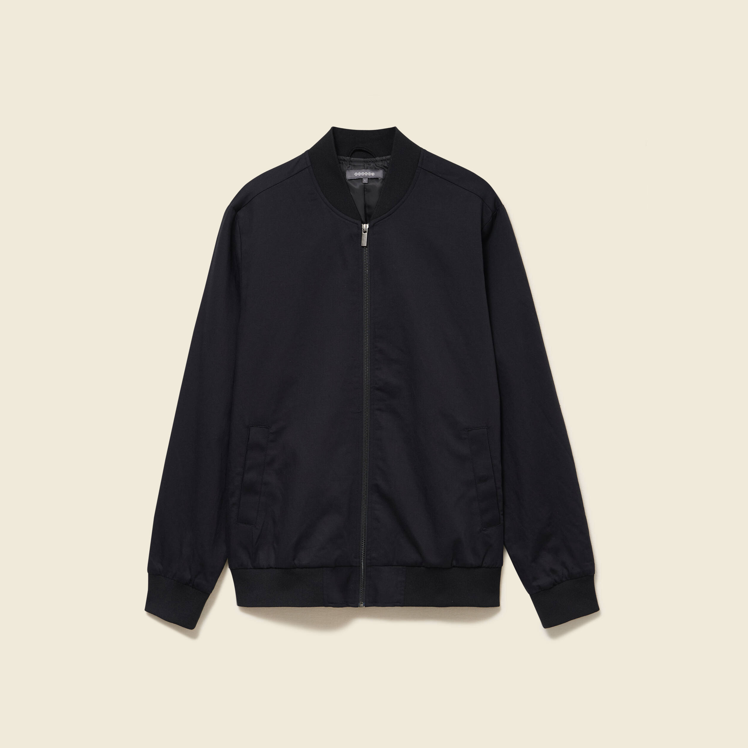 Blouson zipp&eacute; col teddy noir homme