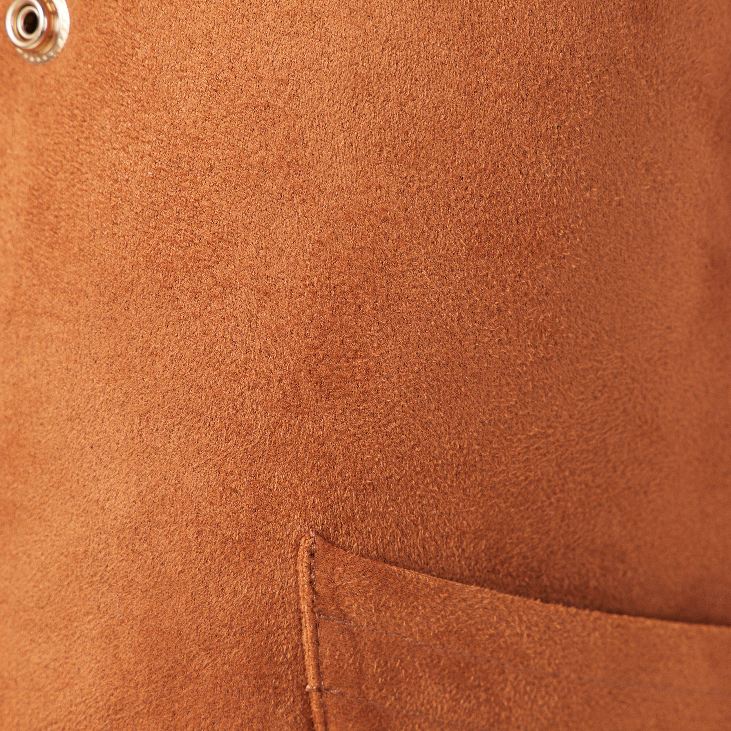 Veste sans manches suédine marron femme