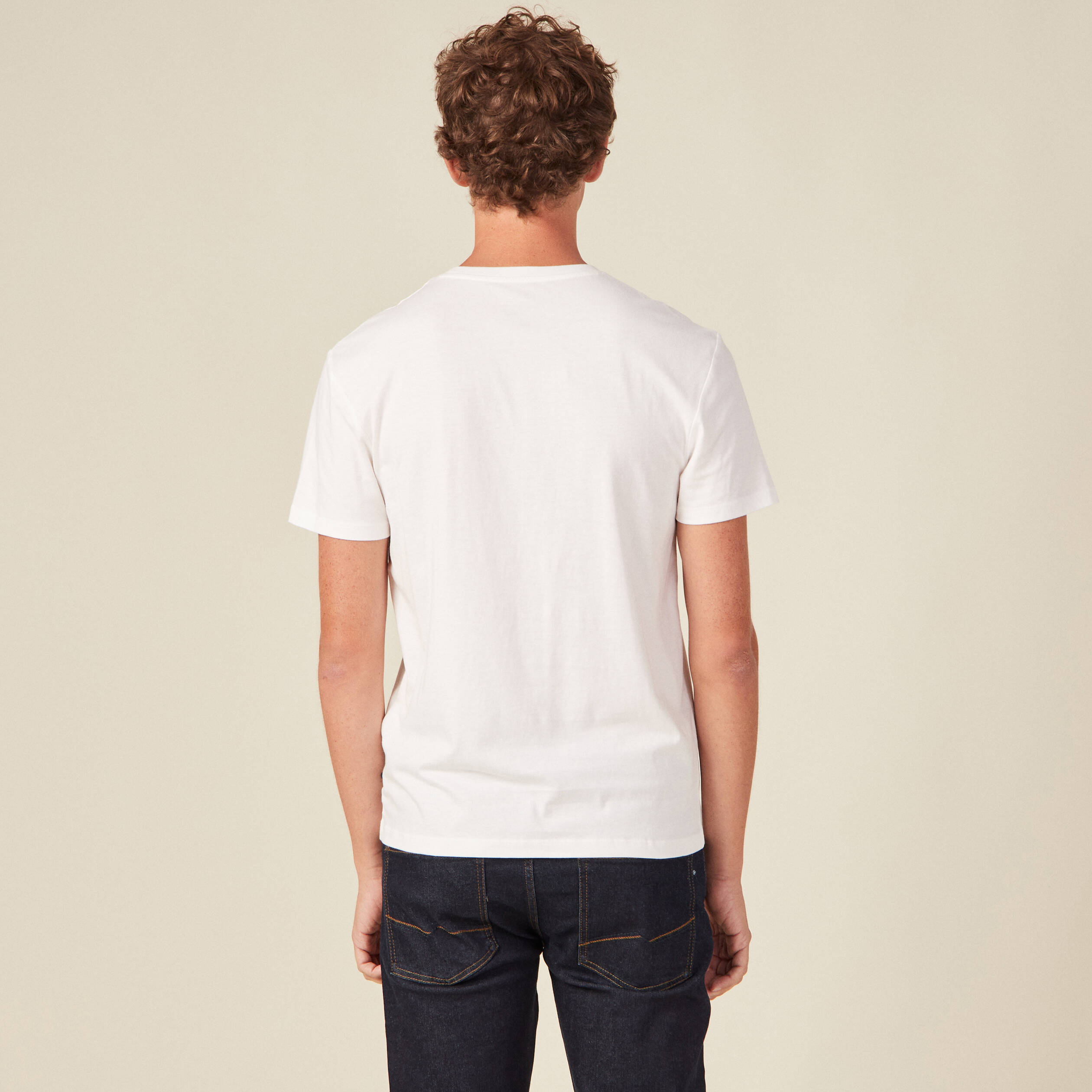 T-shirt manches courtes ecru homme
