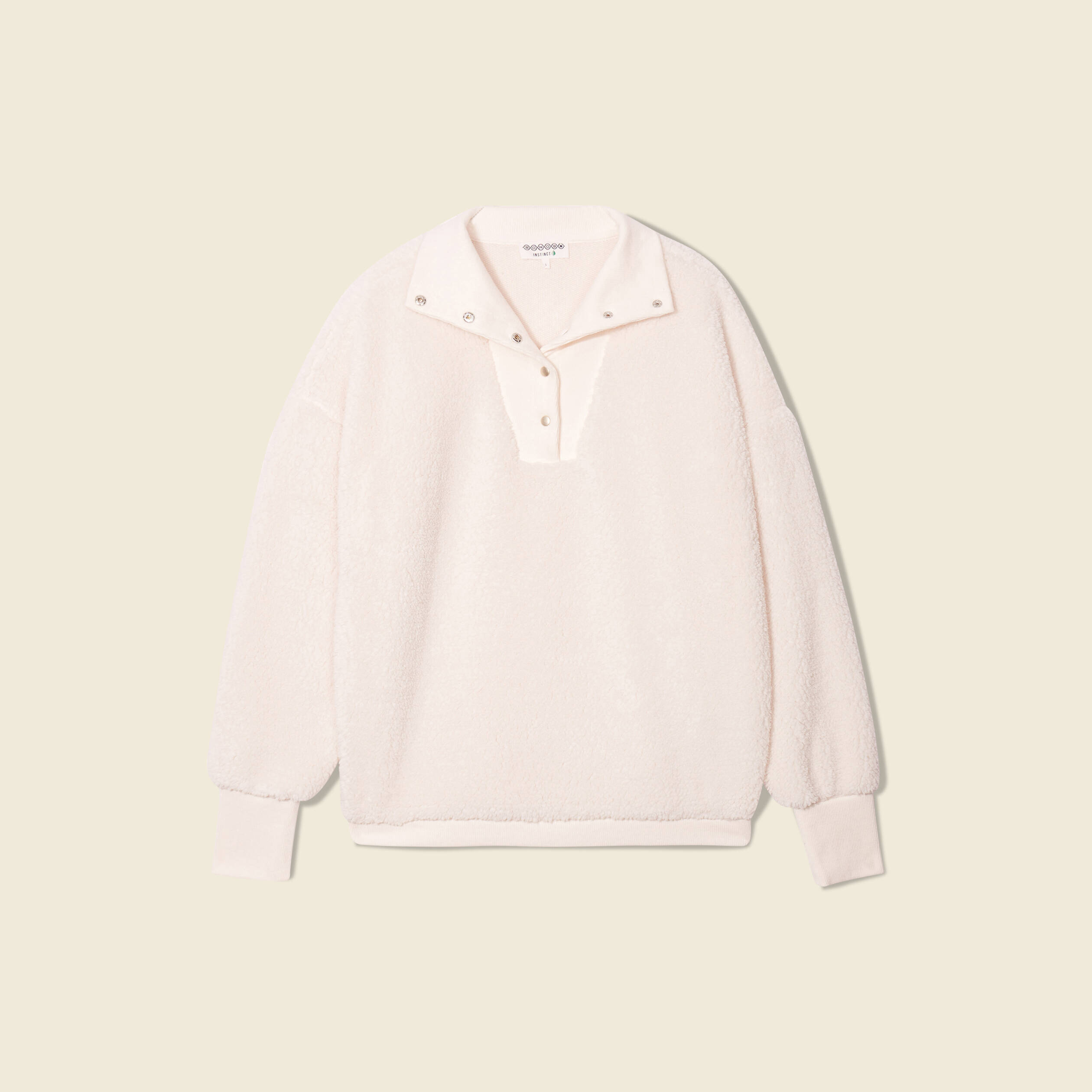 Sweat éco-responsable ecru femme
