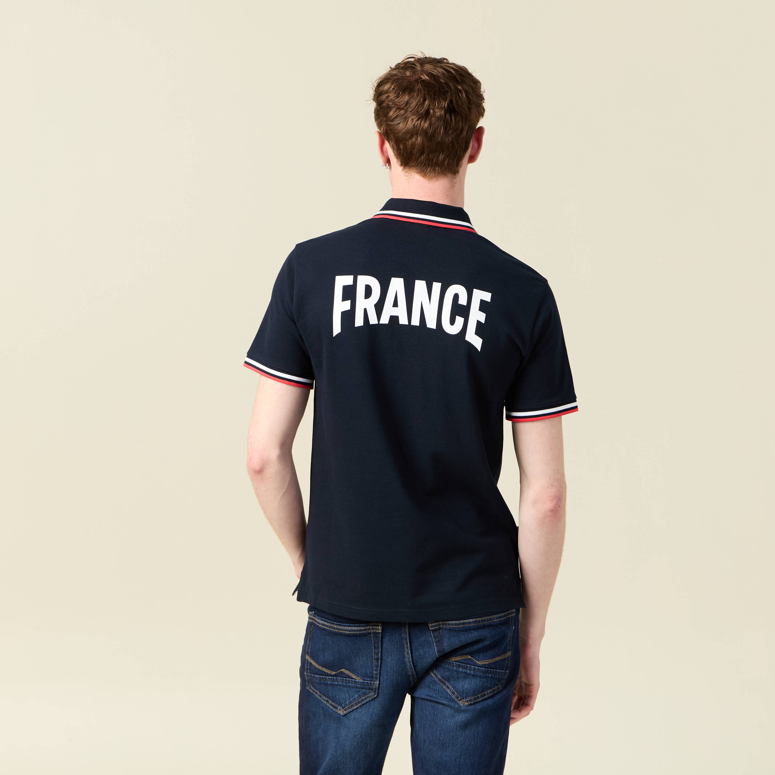 Polo manches courtes bleu marine homme