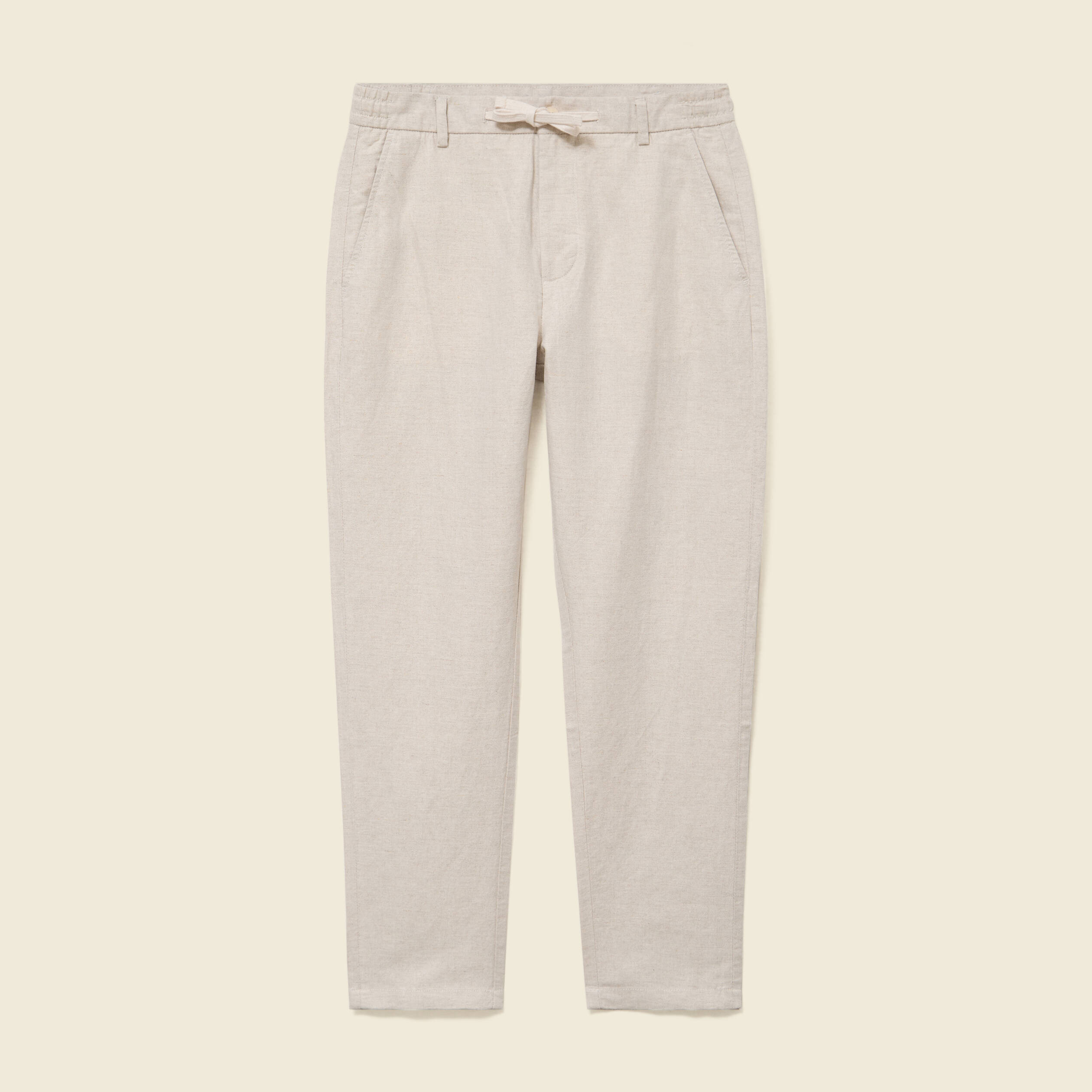 Chino coupe droite longueur 32 ecru homme
