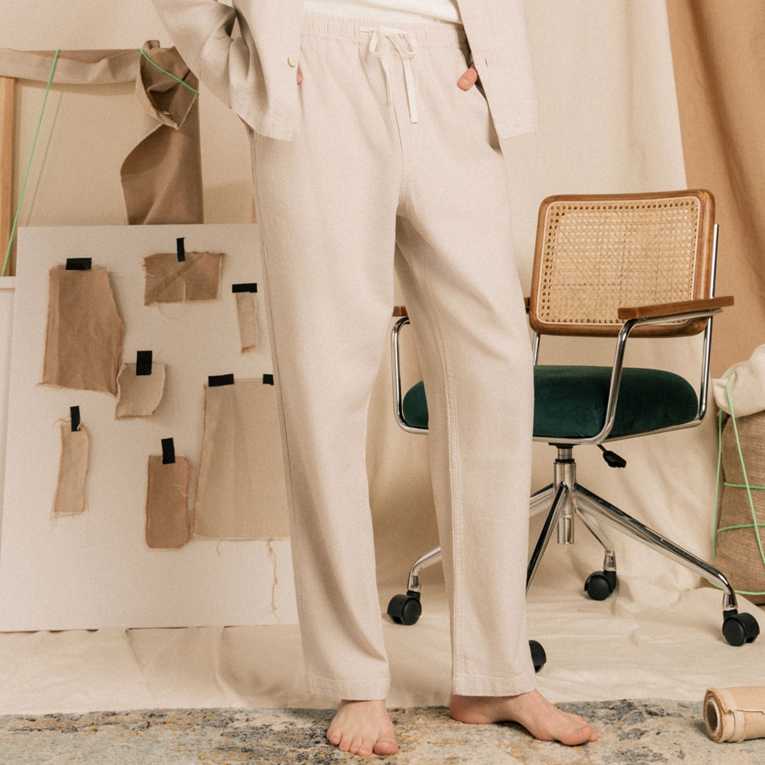 Pantalon chino beige homme