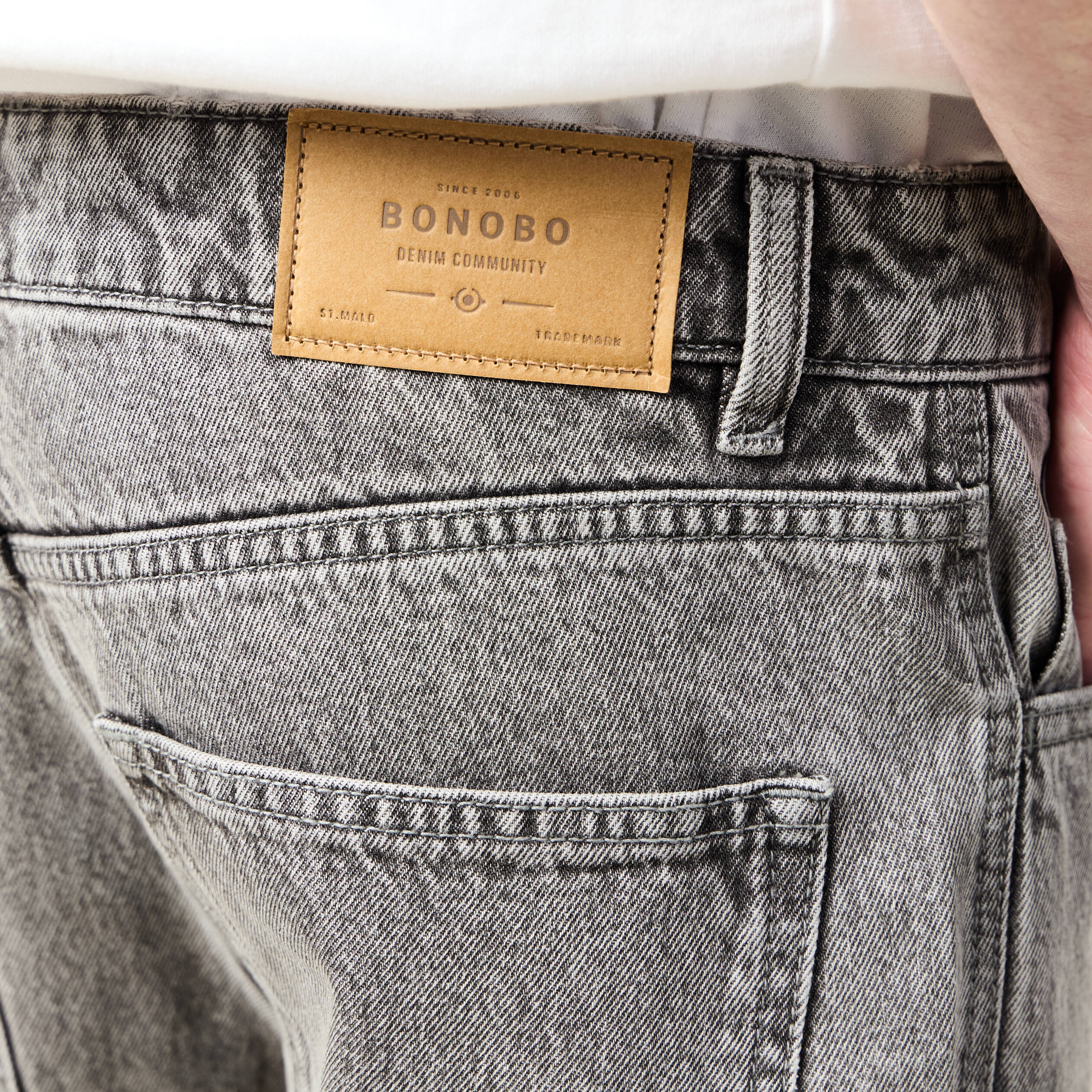 jeans large relaxed denim gris homme Jeans large relaxed denim gris homme