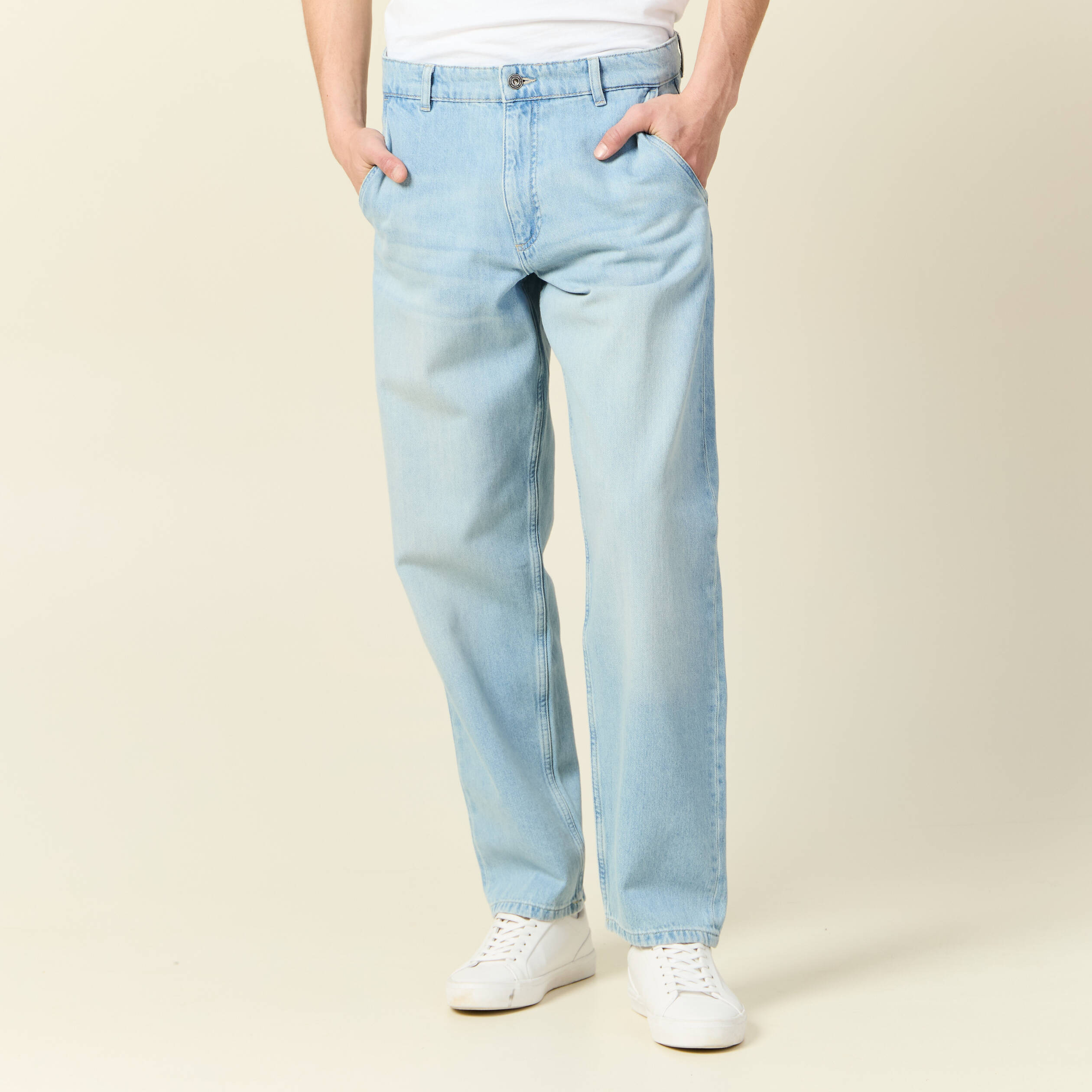 jeans chino relax denim bleach homme Jeans chino relax denim bleach homme