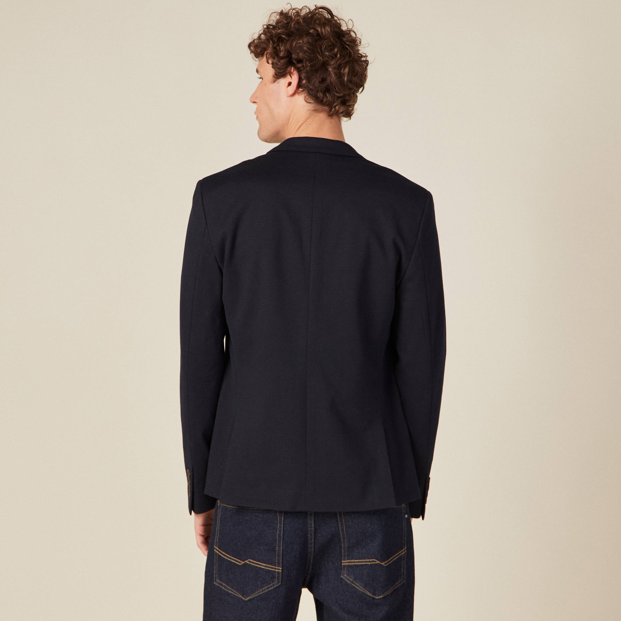 Blazer Homme Esprit - Coupe Regular, Laine Douce Et Stretch Pour Un Confort Optimal