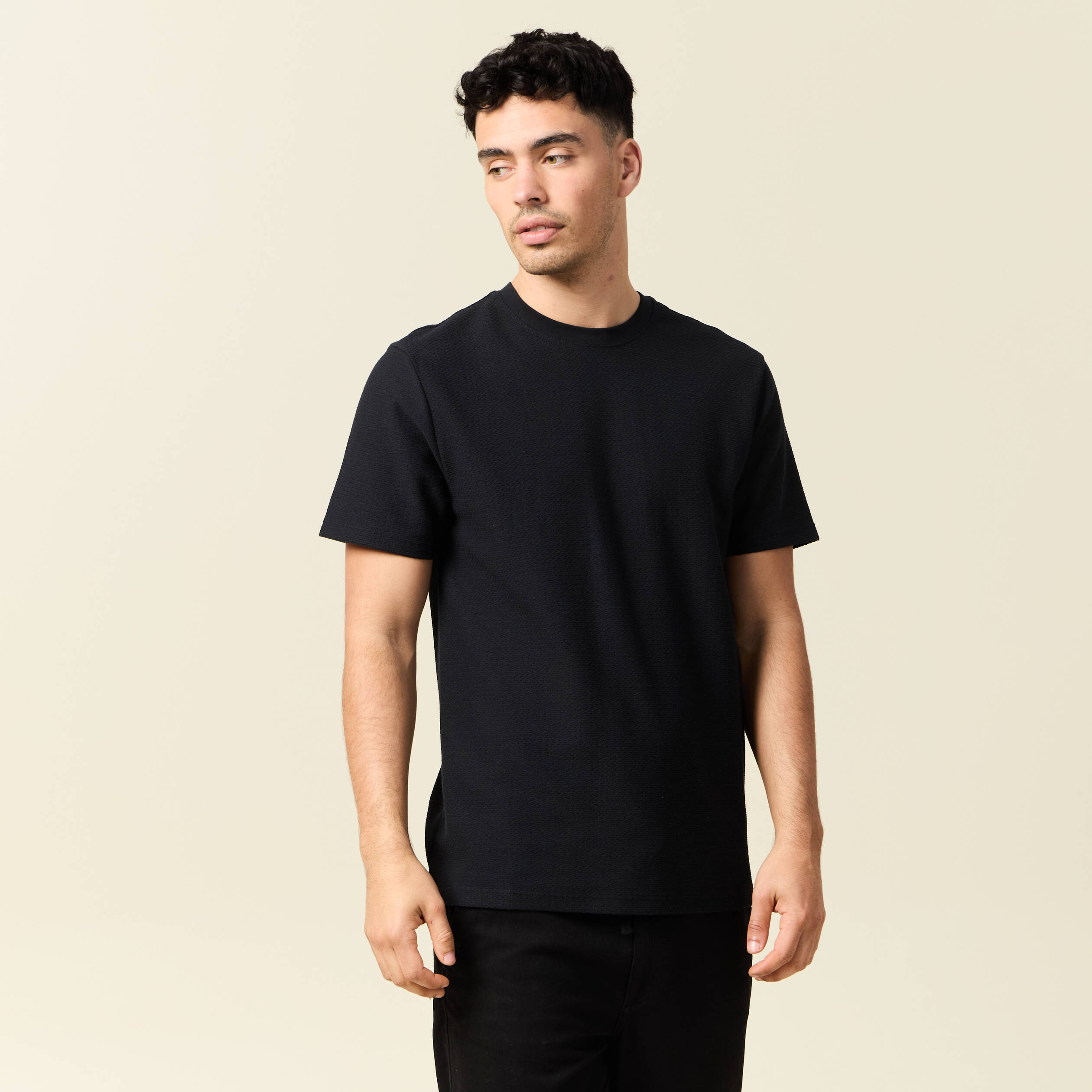 t shirt manches courtes noir homme T-shirt manches courtes noir homme