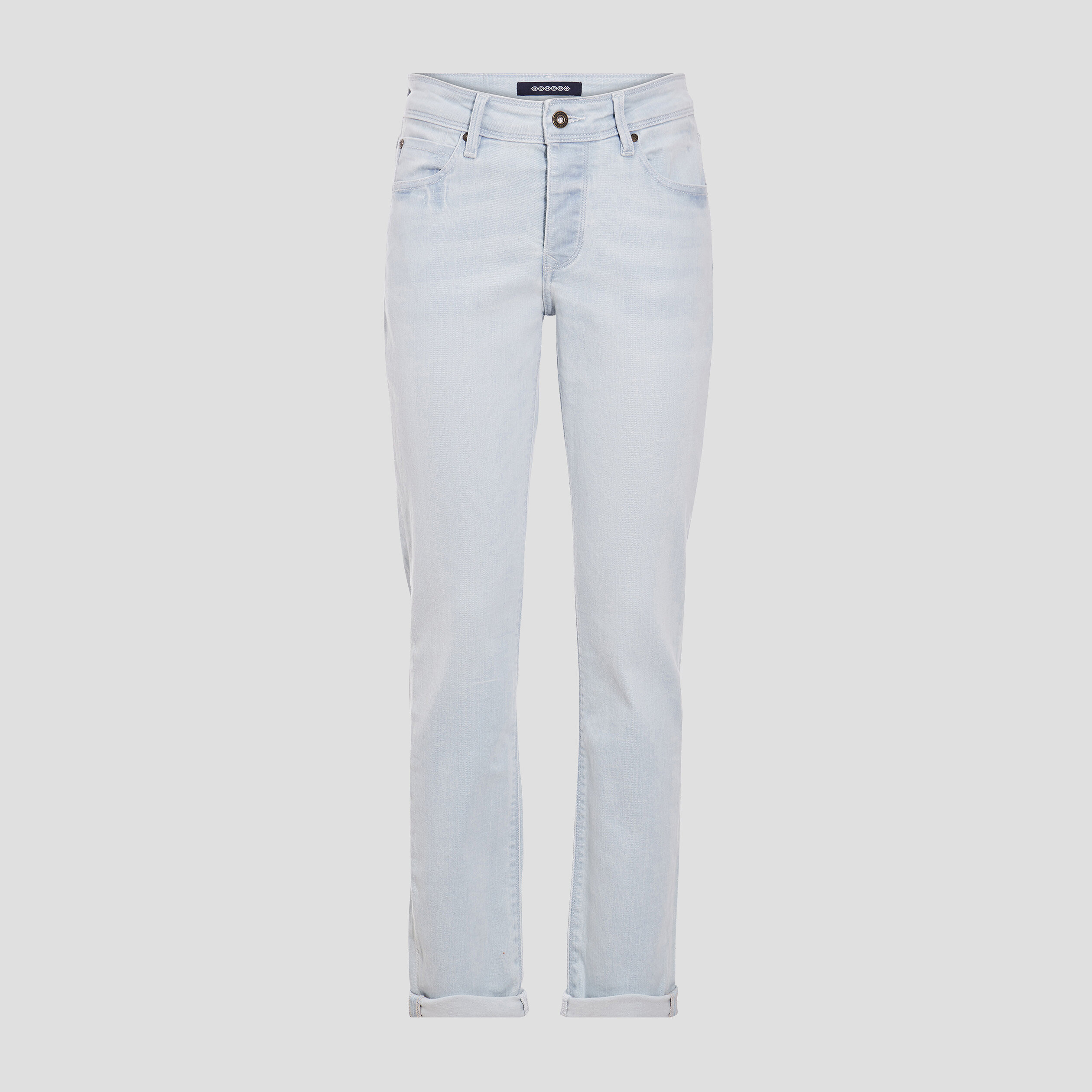 Jeans girlfriend denim bleach femme