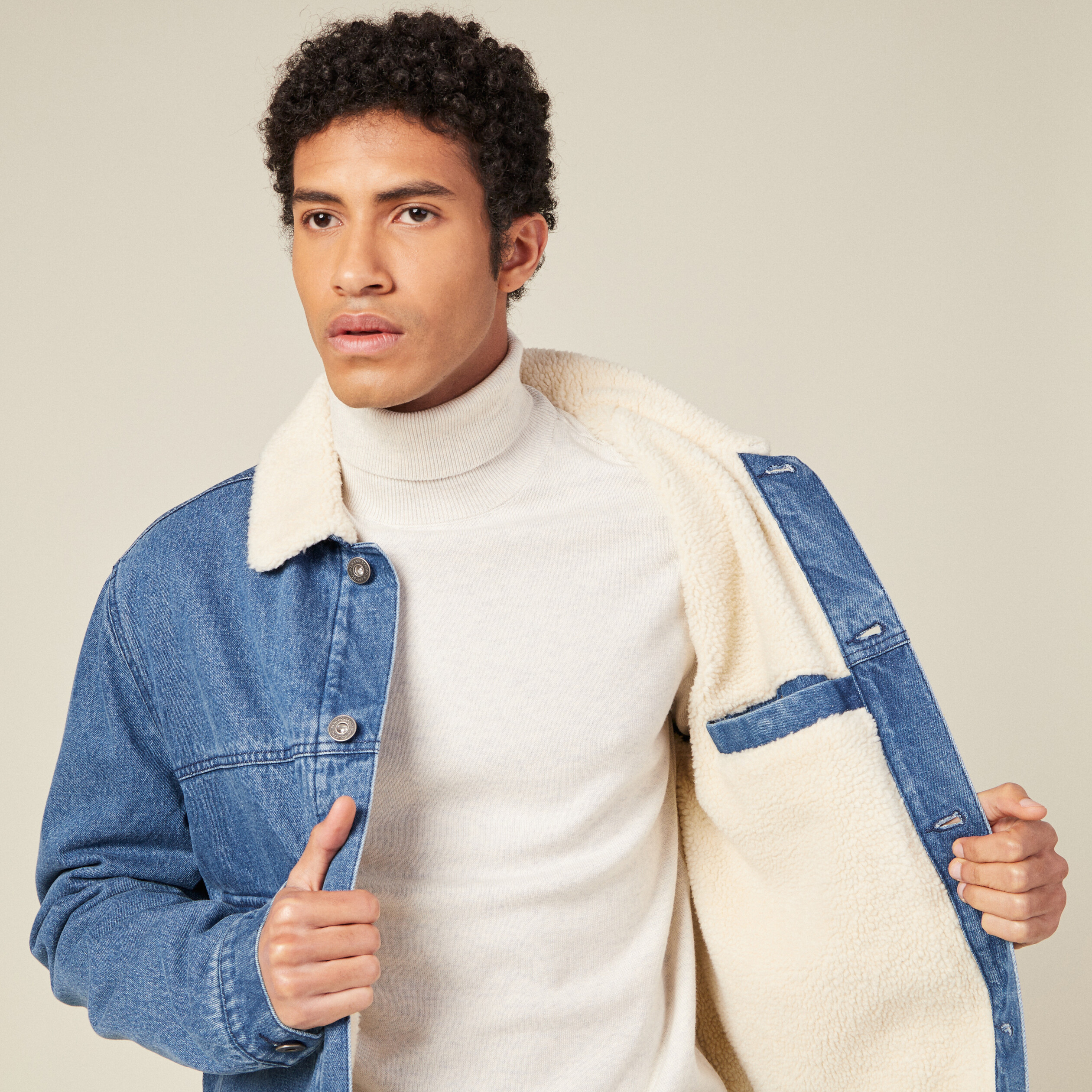 veste droite en jean denim stone homme Veste droite en jean denim stone homme