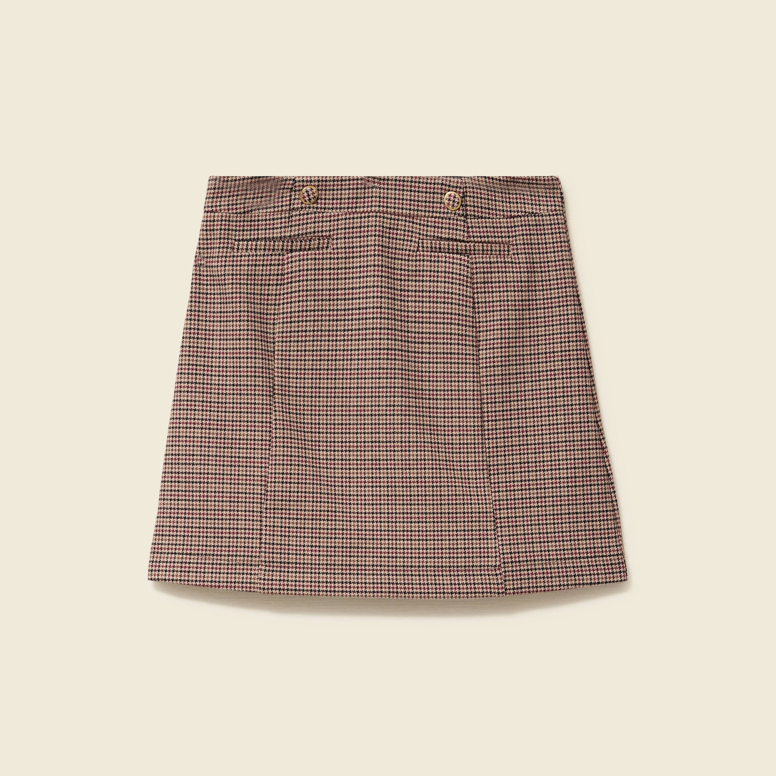 Jupe courte beige femme