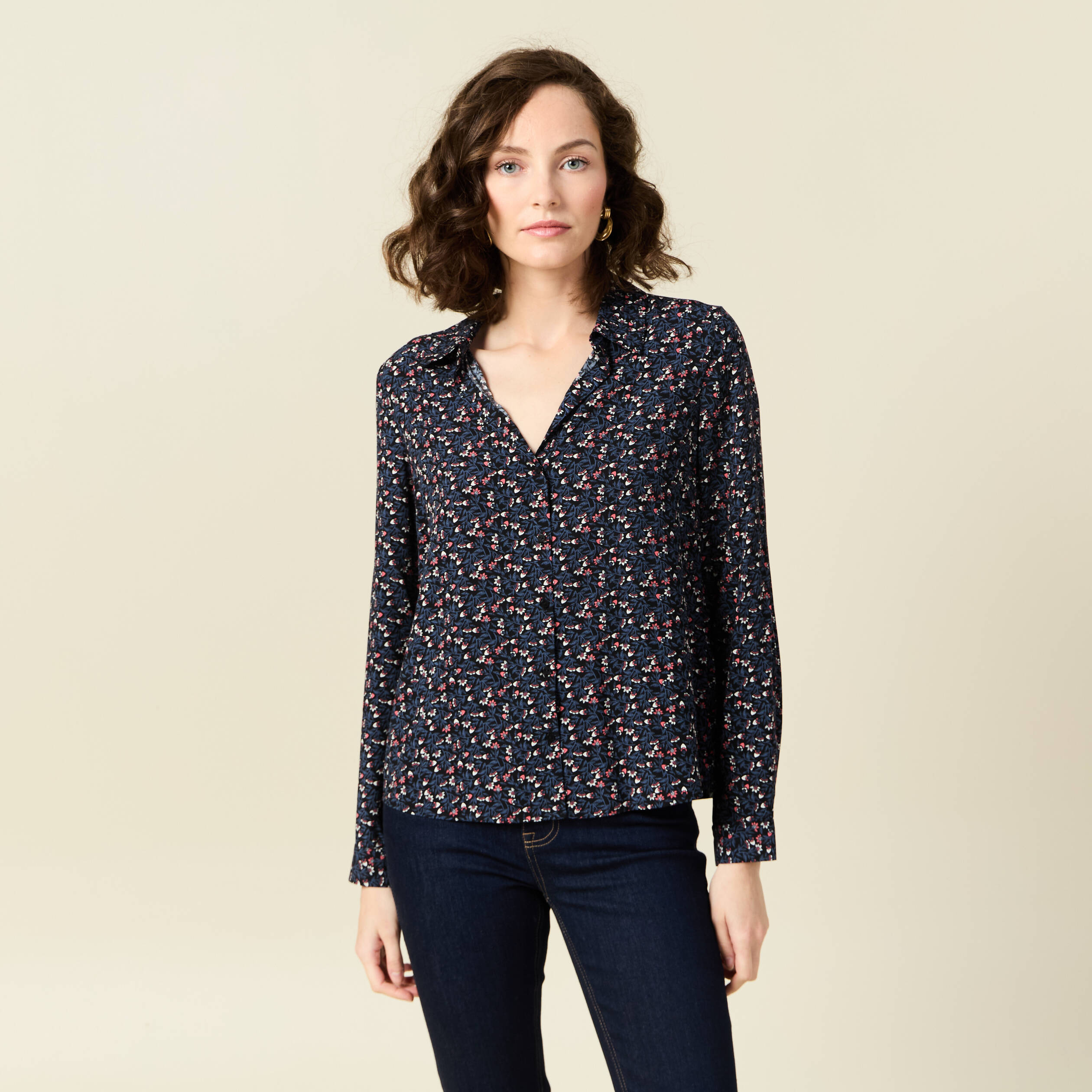 chemise manches longues noir femme Chemise manches longues noir femme