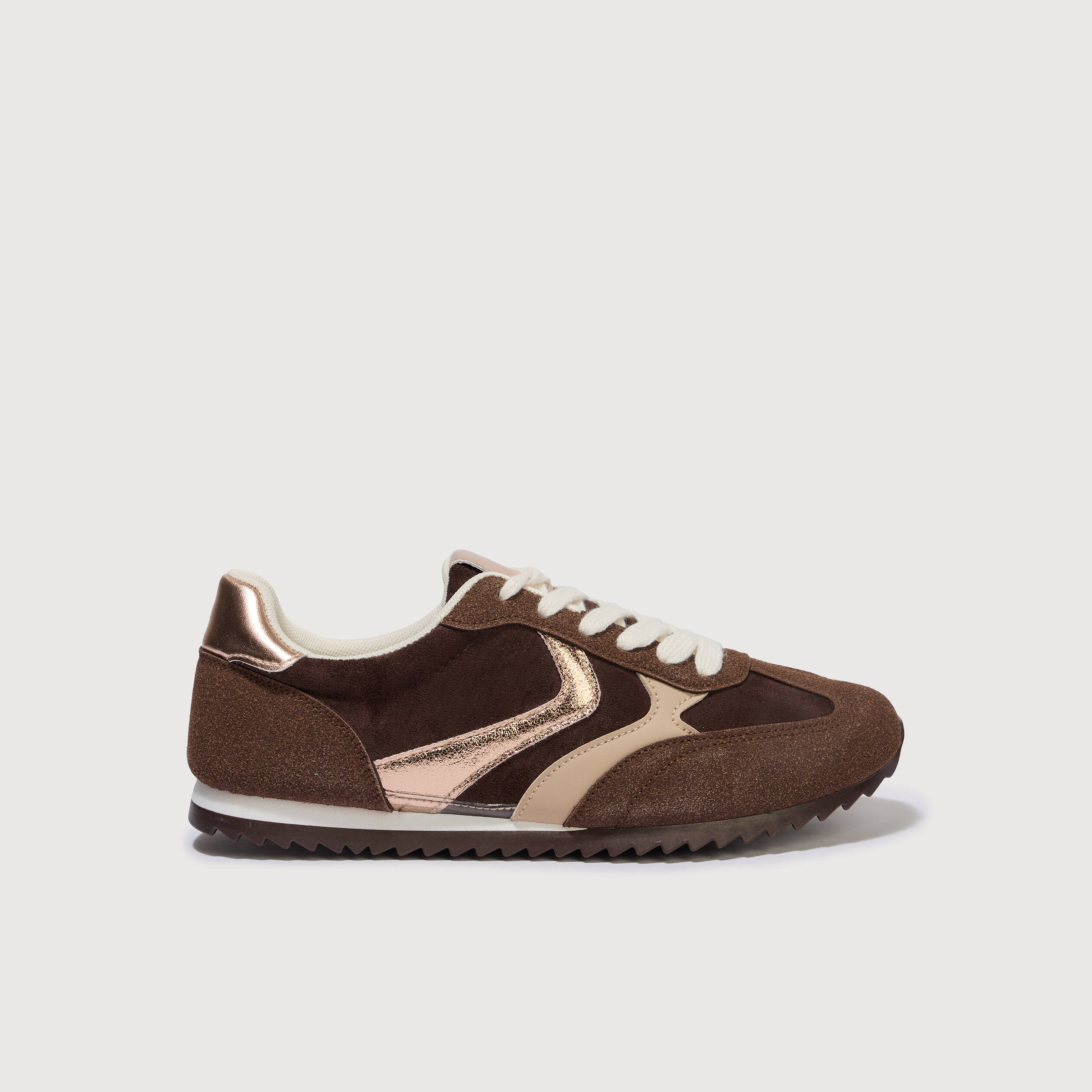 Basket marron fonc&eacute; femme