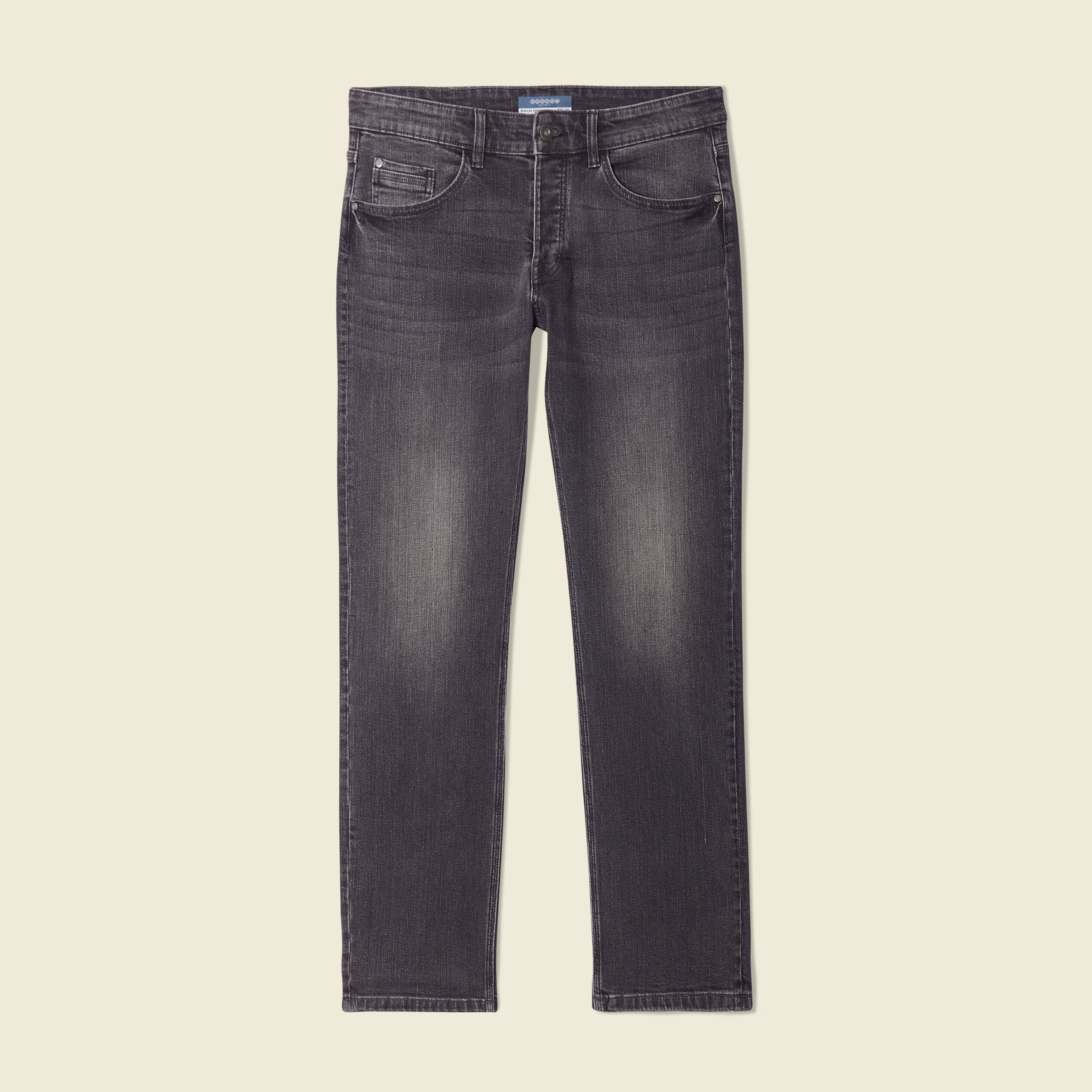 Jeans regular éco-responsable denim gris homme